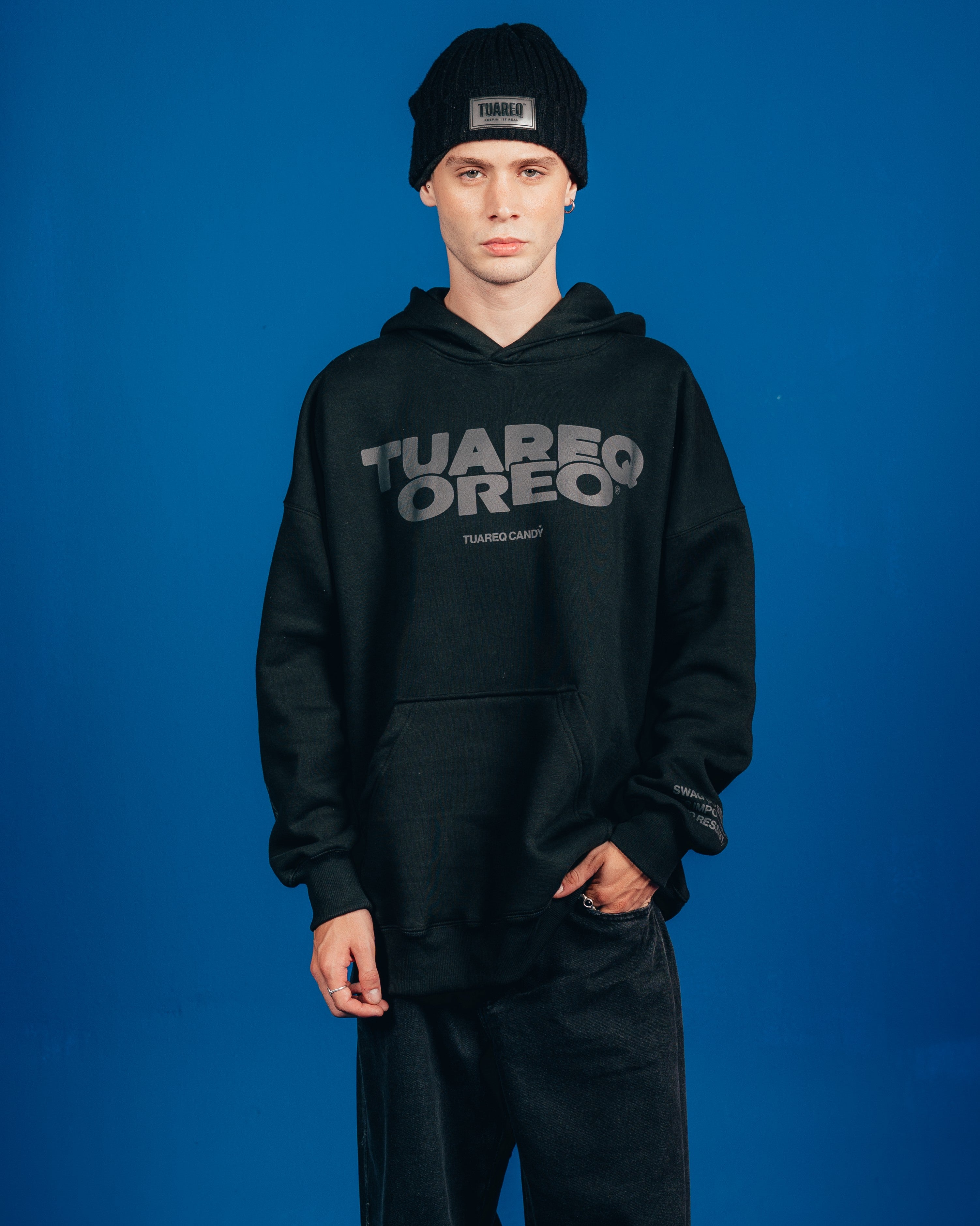 HOODIE PESADO CANDY [ OREO ] 2BLE BLACK