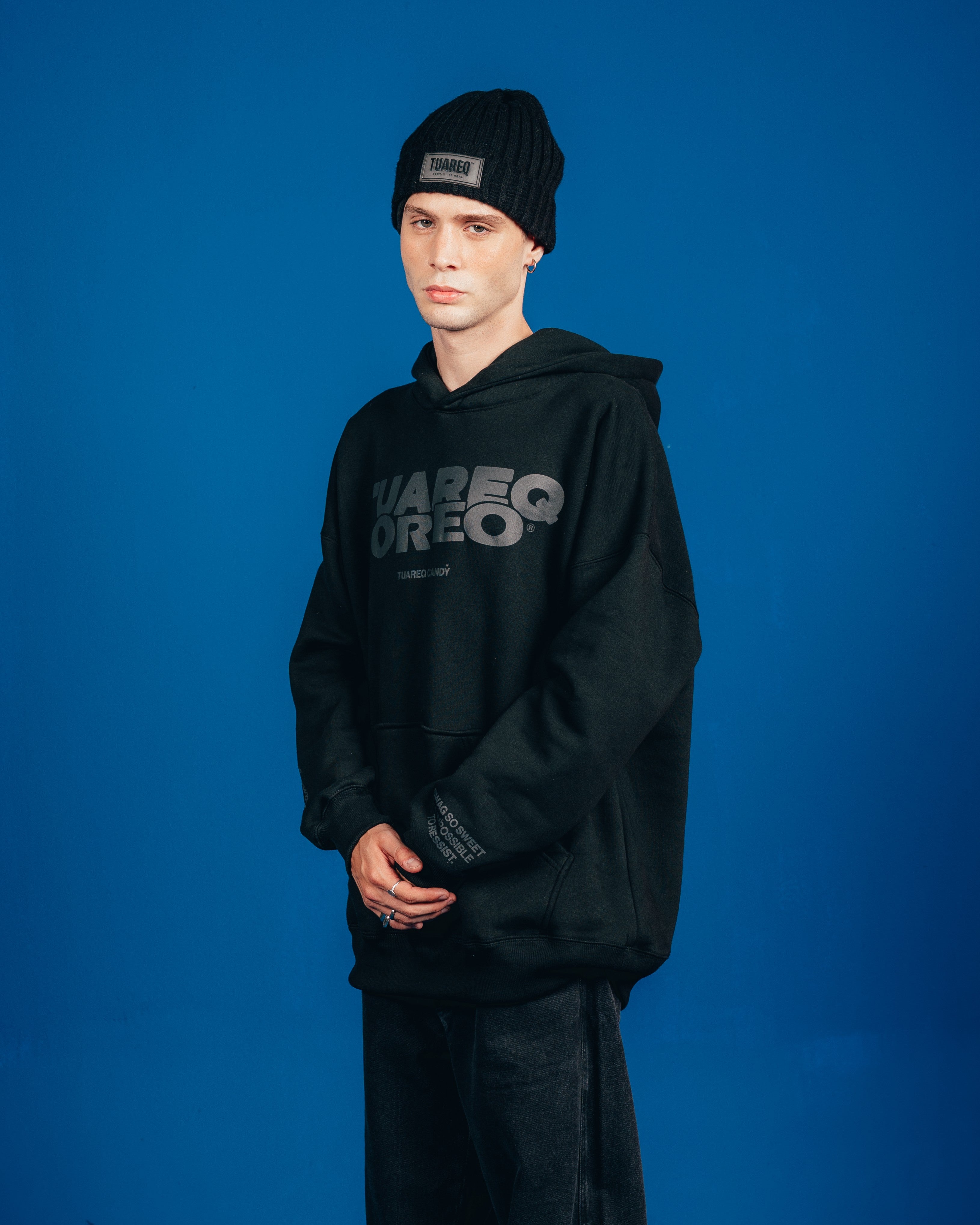 HOODIE PESADO CANDY [ OREO ] 2BLE BLACK