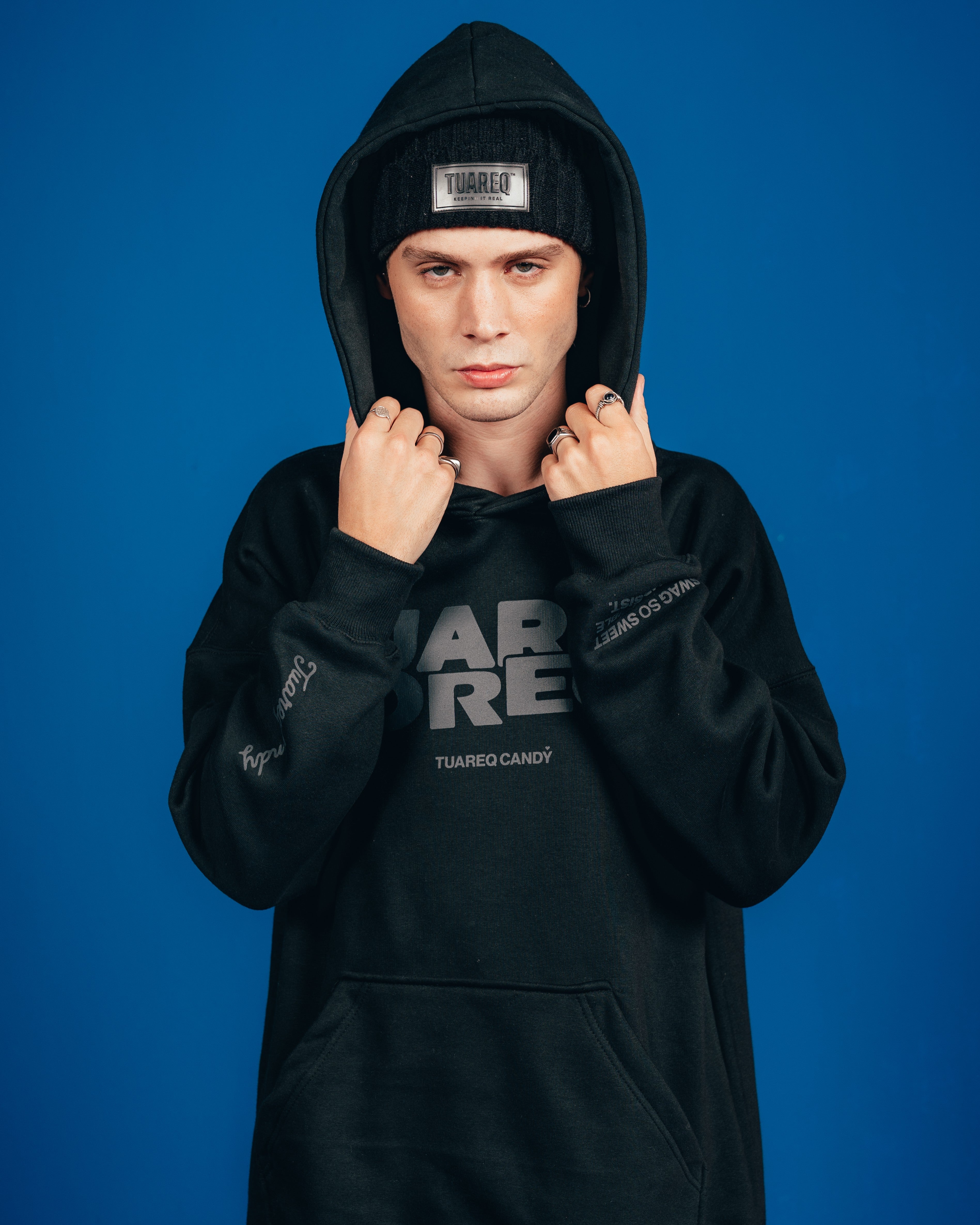 HOODIE PESADO CANDY [ OREO ] 2BLE BLACK