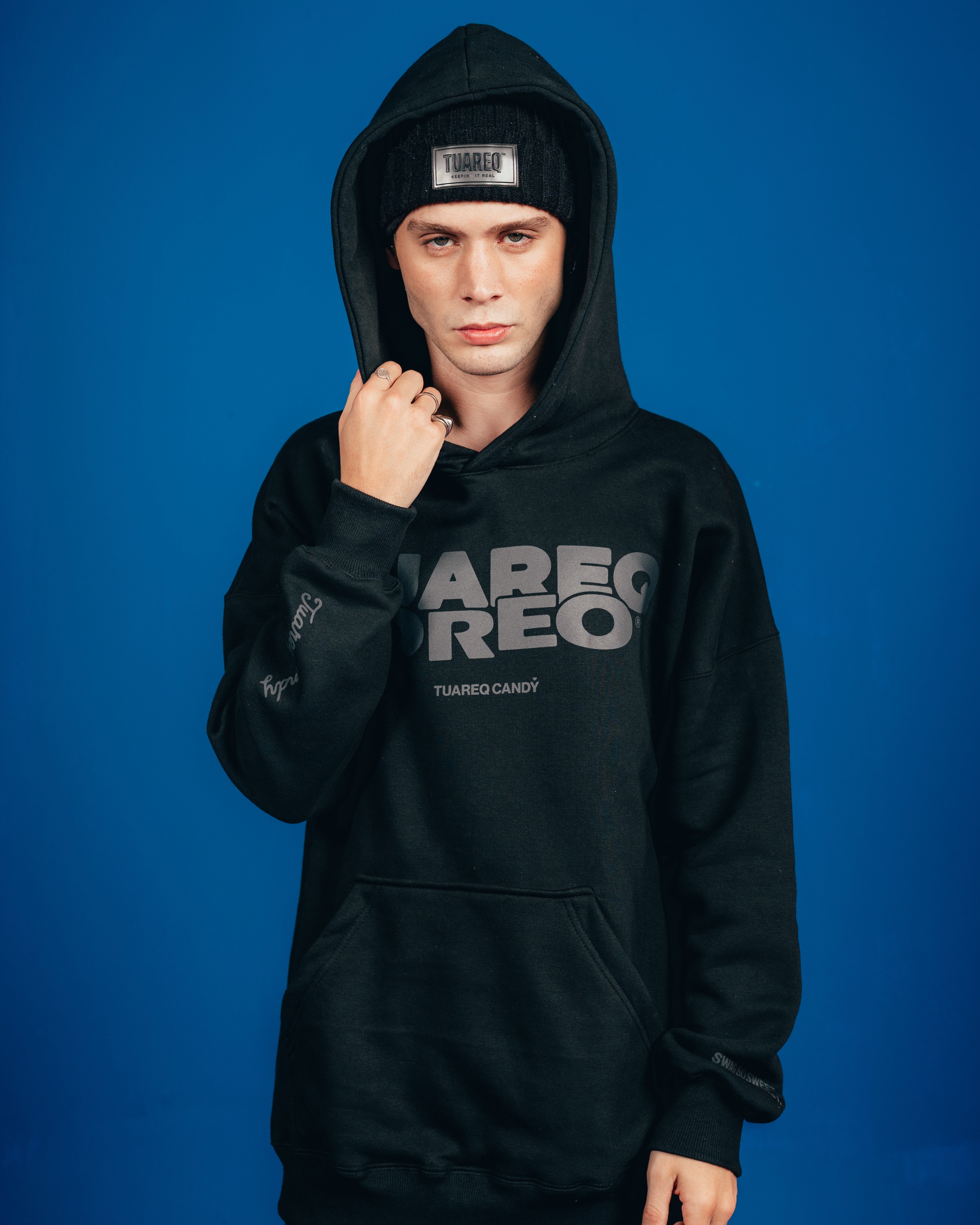 HOODIE PESADO CANDY [ OREO ] 2BLE BLACK