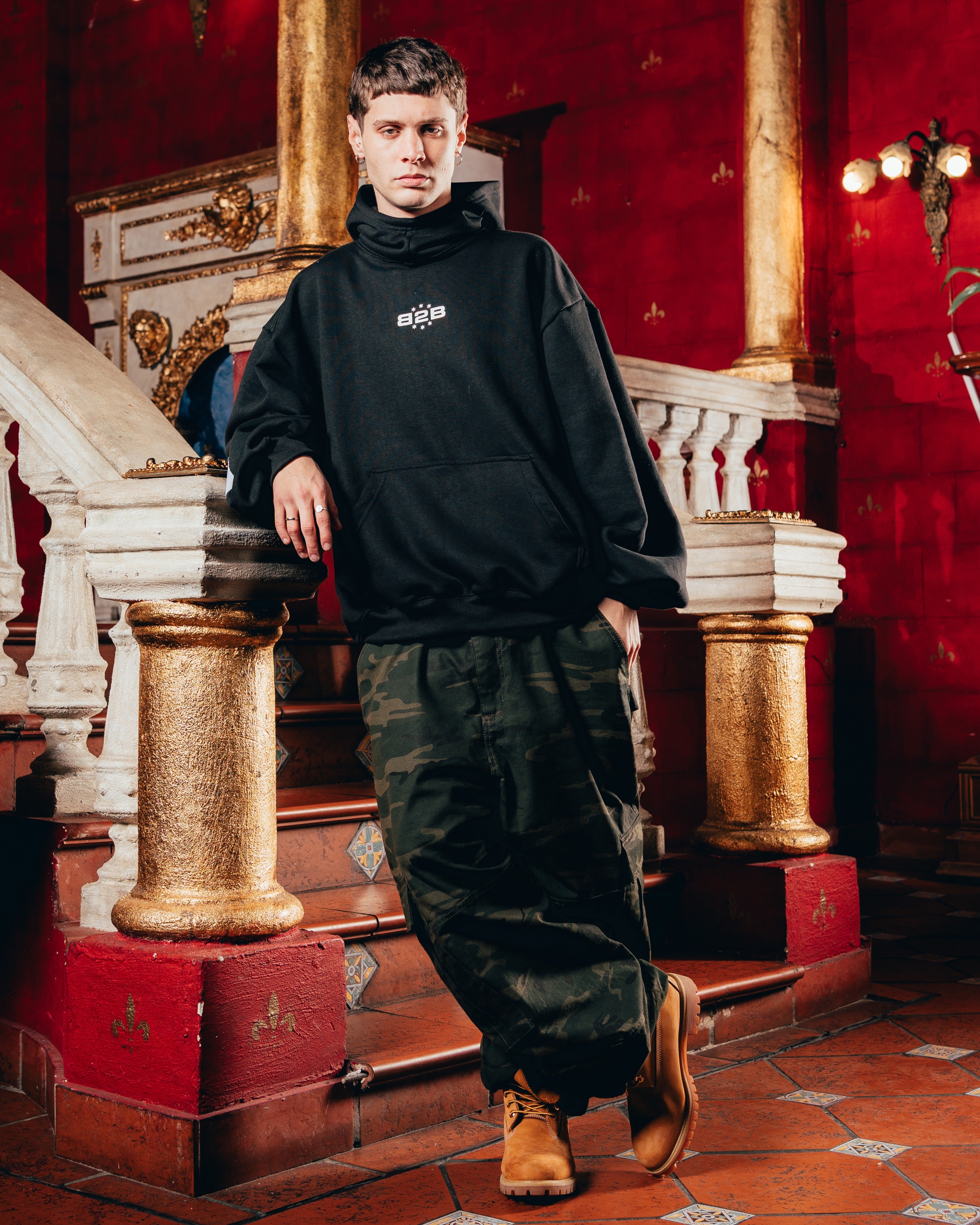 HOODIE OVERSIZED PESADO [ B2B ] BLACK