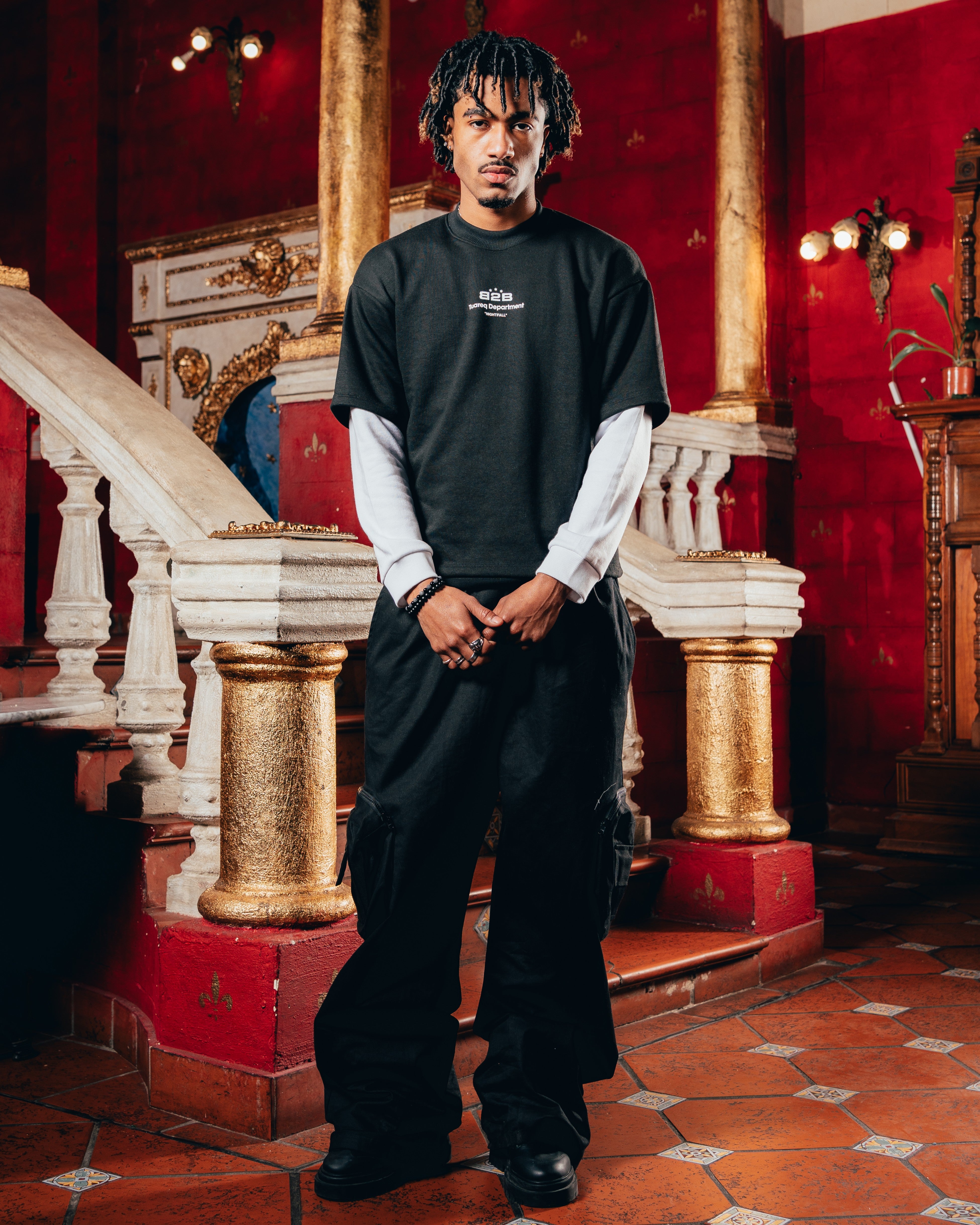 CREWNECK DOBLE MANGA [ B2B ] BLACK