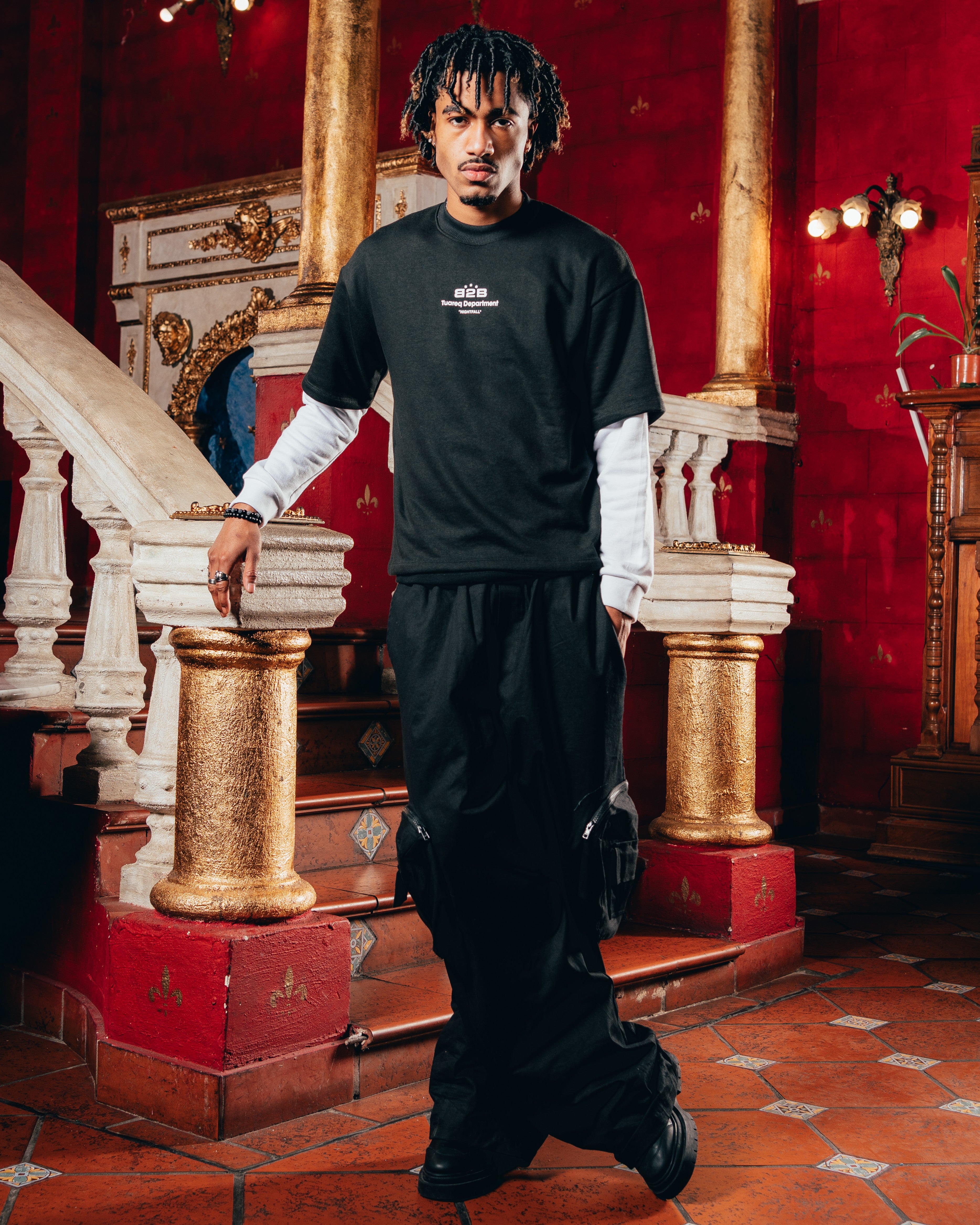 CREWNECK DOBLE MANGA [ B2B ] BLACK