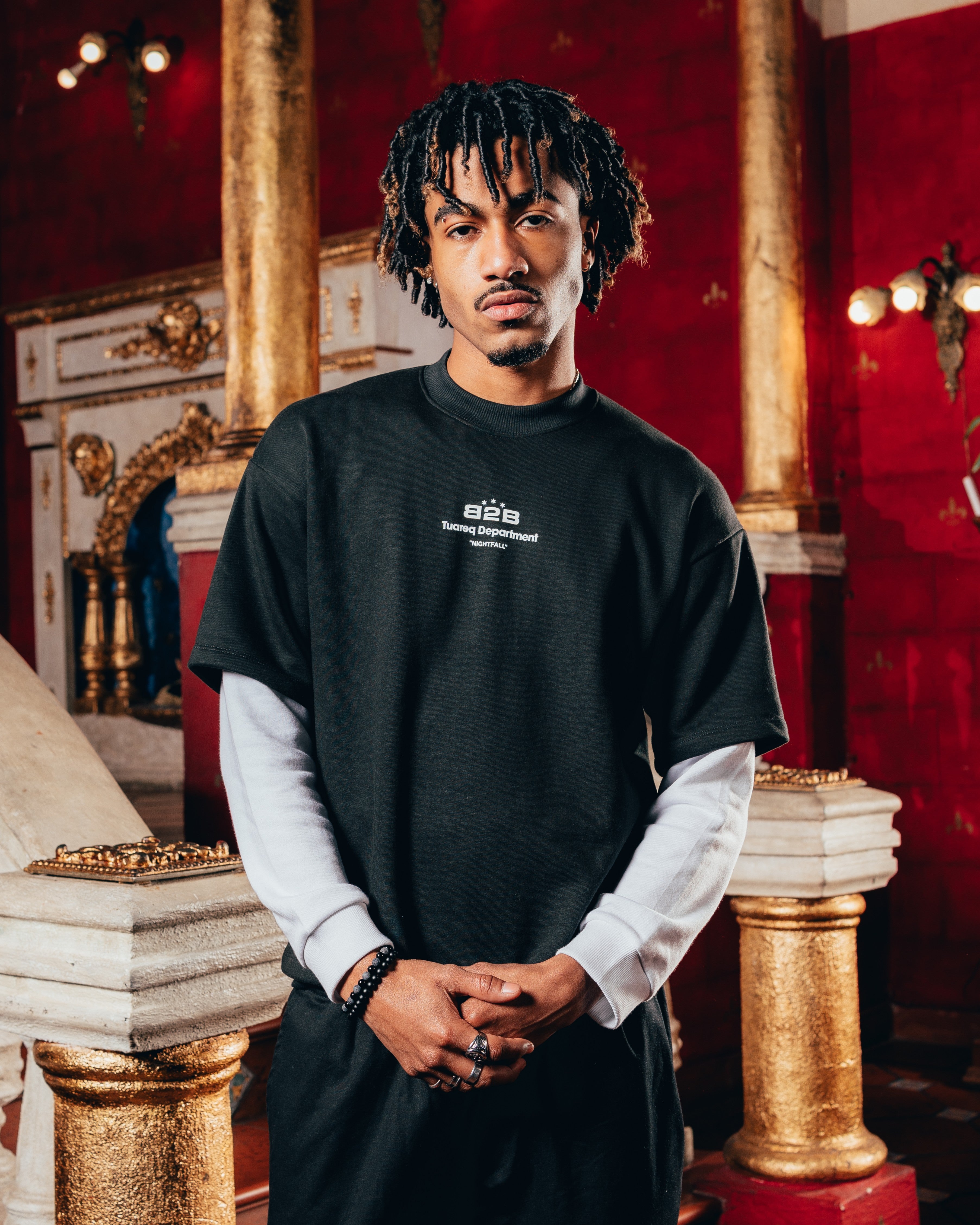 CREWNECK DOBLE MANGA [ B2B ] BLACK