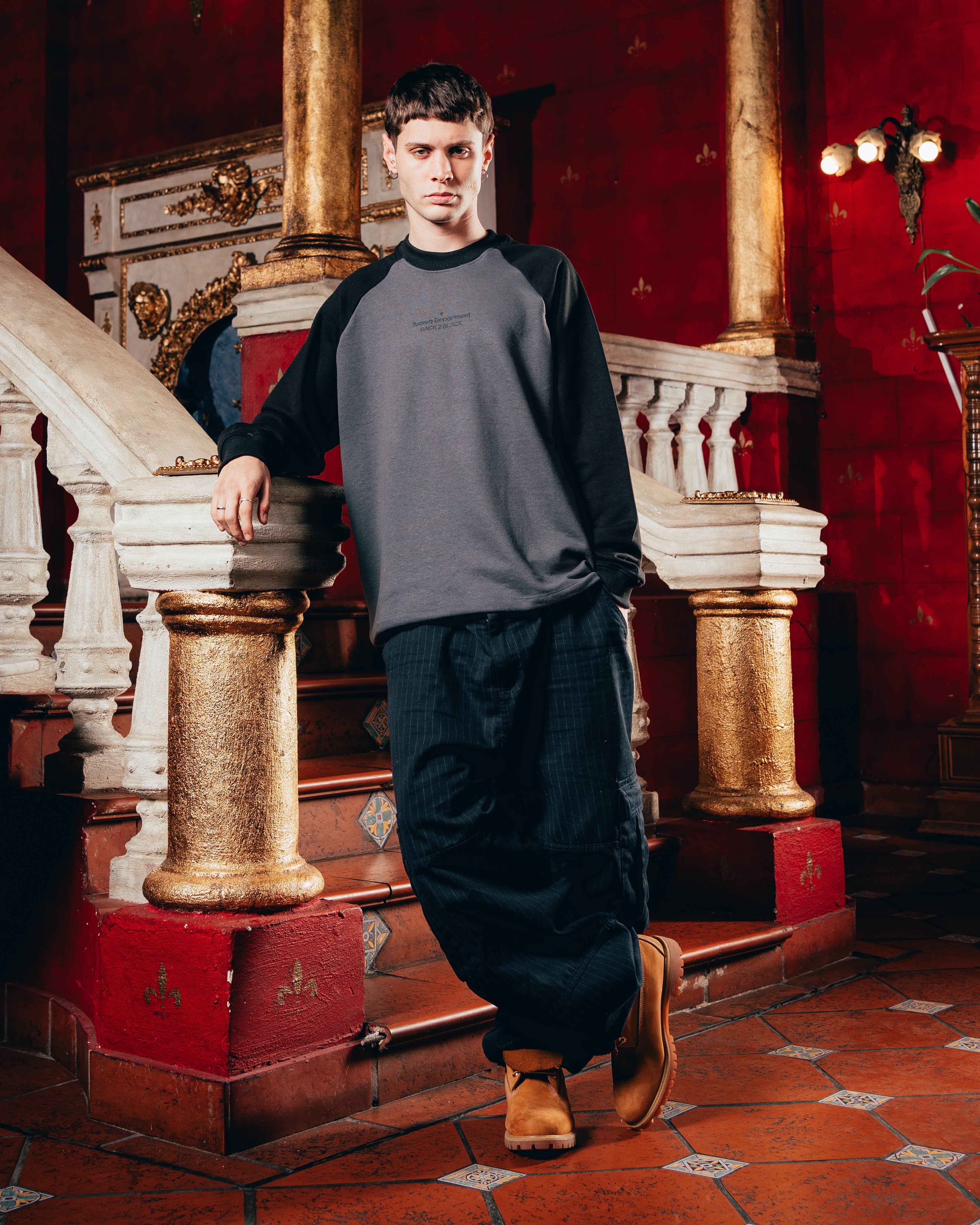 CREWNECK RANGLAN [ B2B ] BLACK