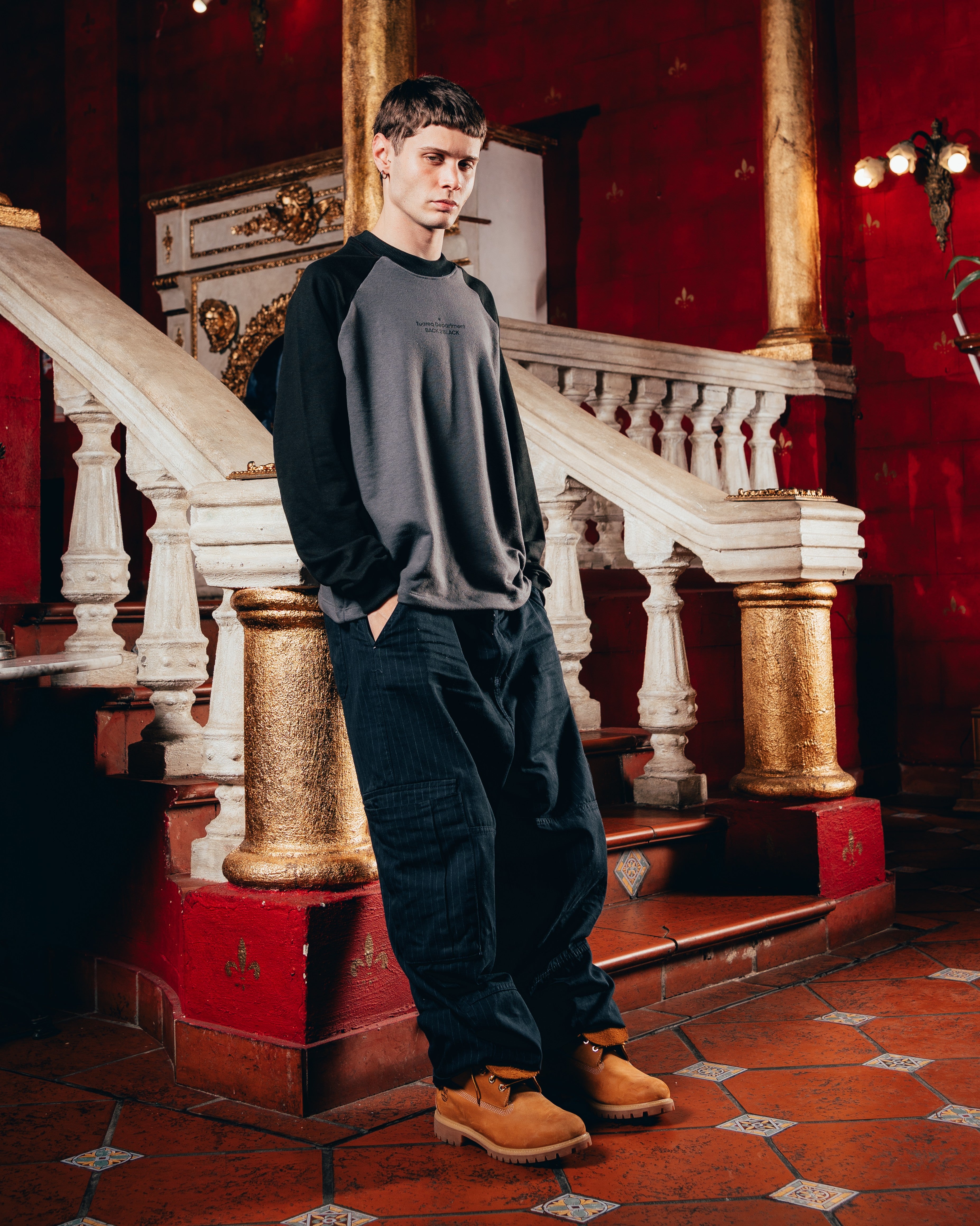 CREWNECK RANGLAN [ B2B ] BLACK