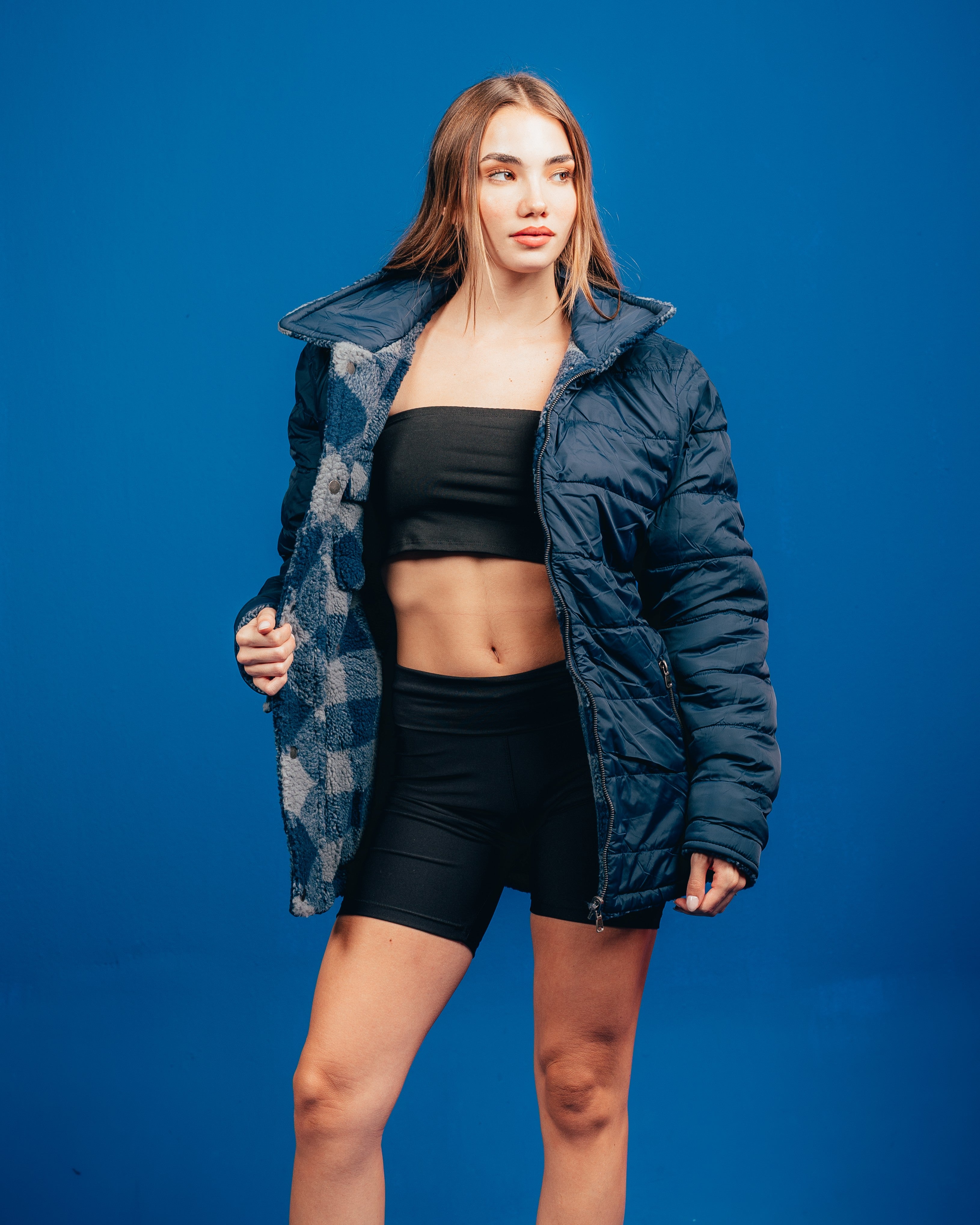 CAMPERON REVERSIBLE  [ CANDY ] BLUE & WHITE