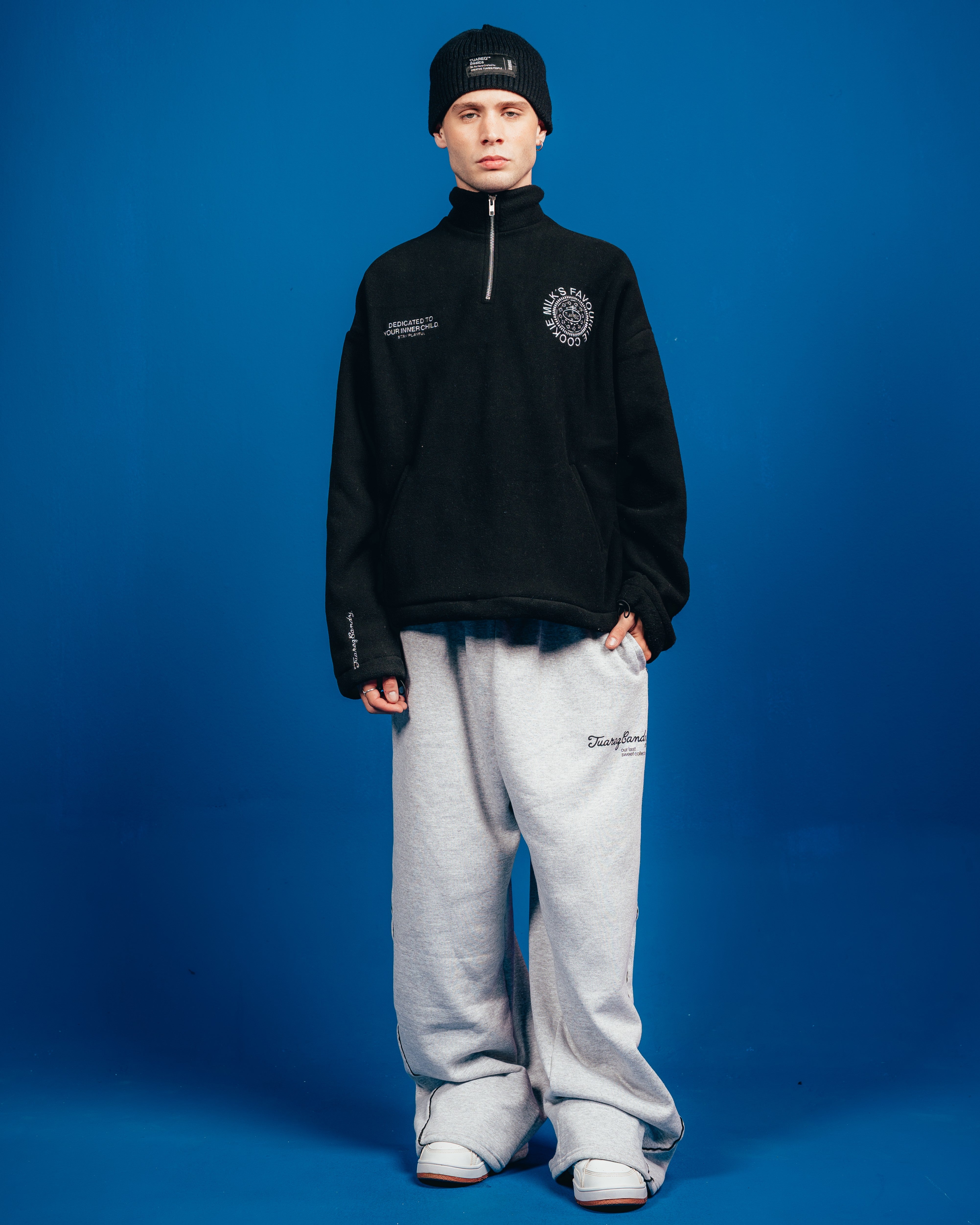 POLO CREWNECK CANDY [ OREO ] SIMPLE BLACK