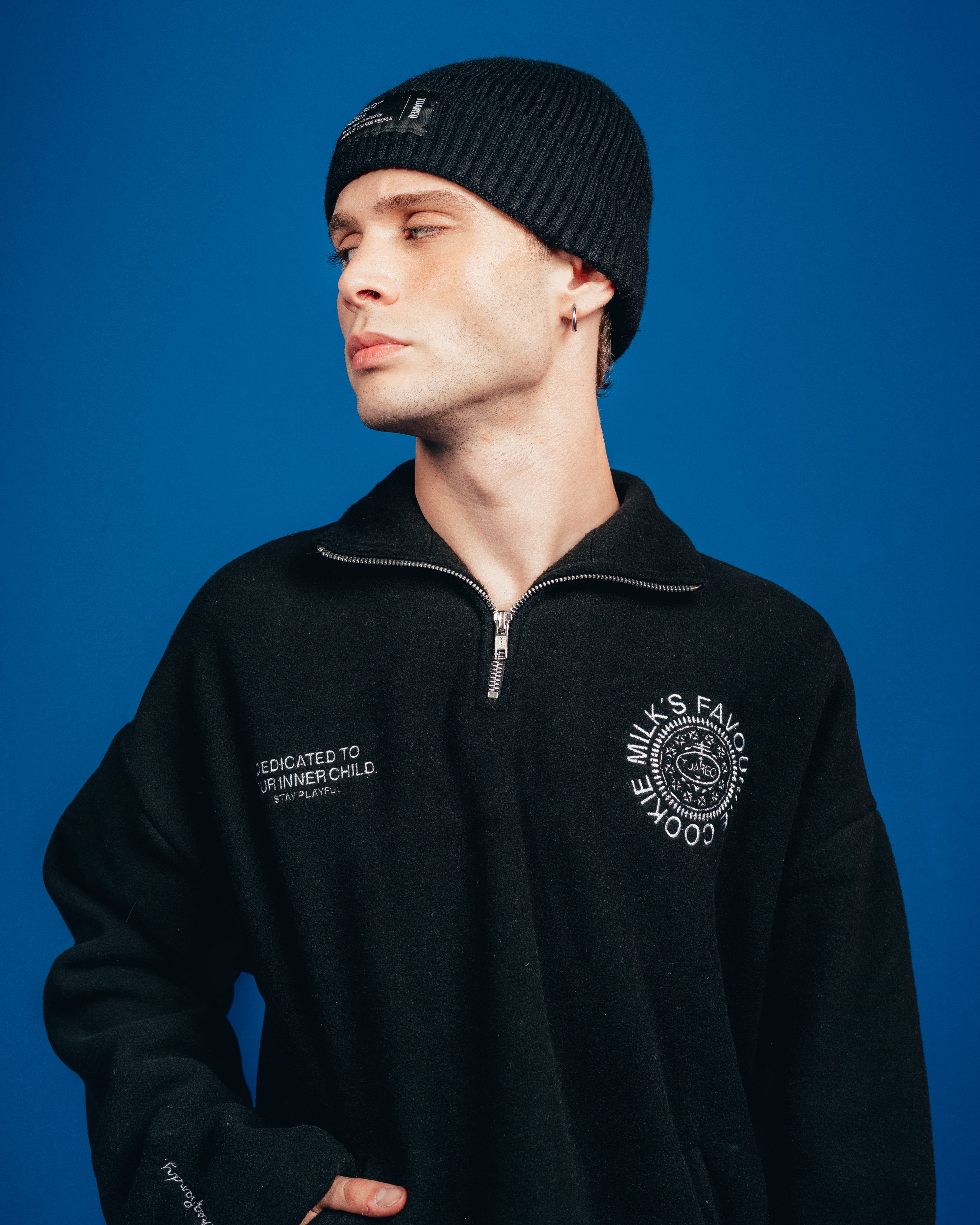 POLO CREWNECK CANDY [ OREO ] SIMPLE BLACK