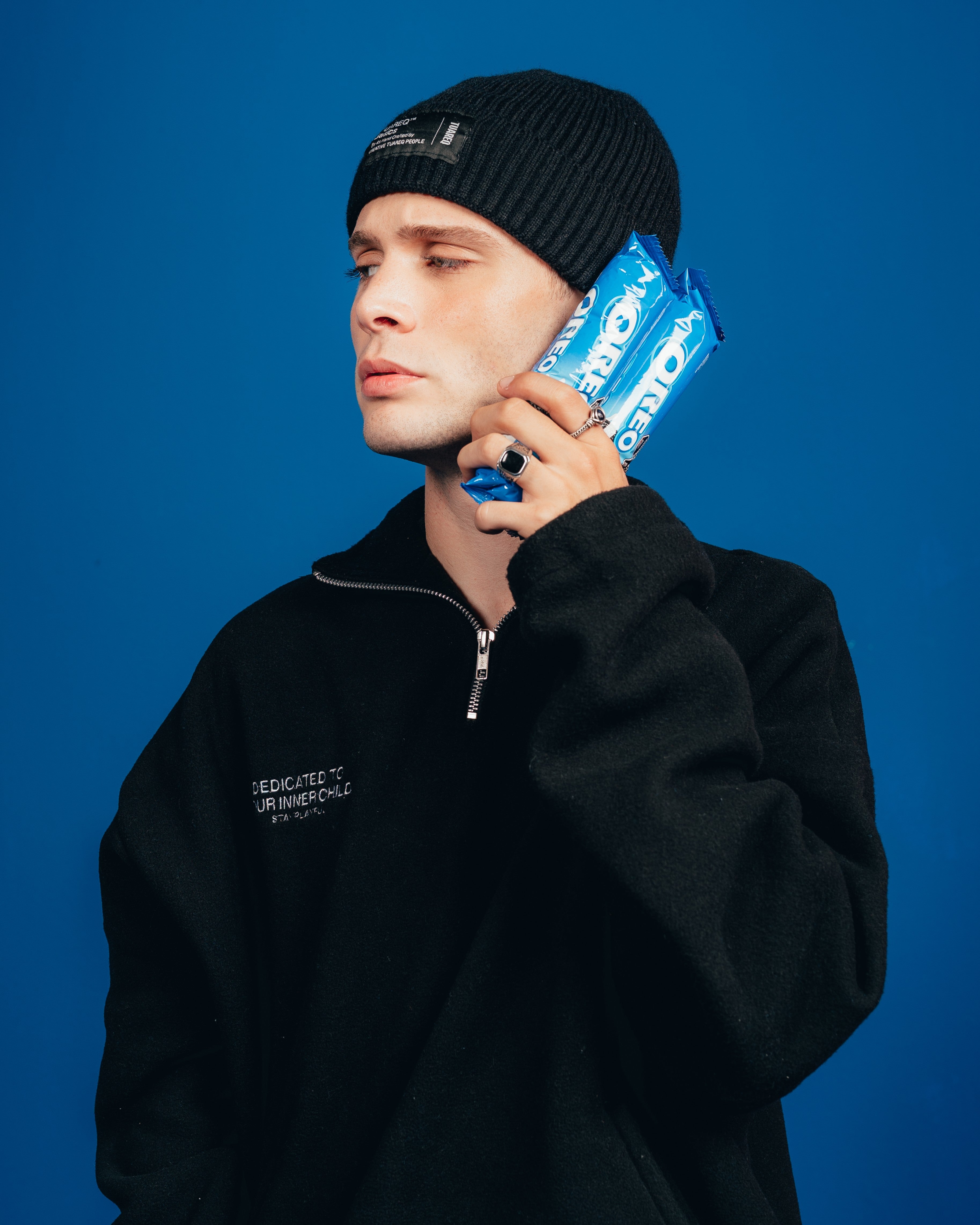 POLO CREWNECK CANDY [ OREO ] SIMPLE BLACK