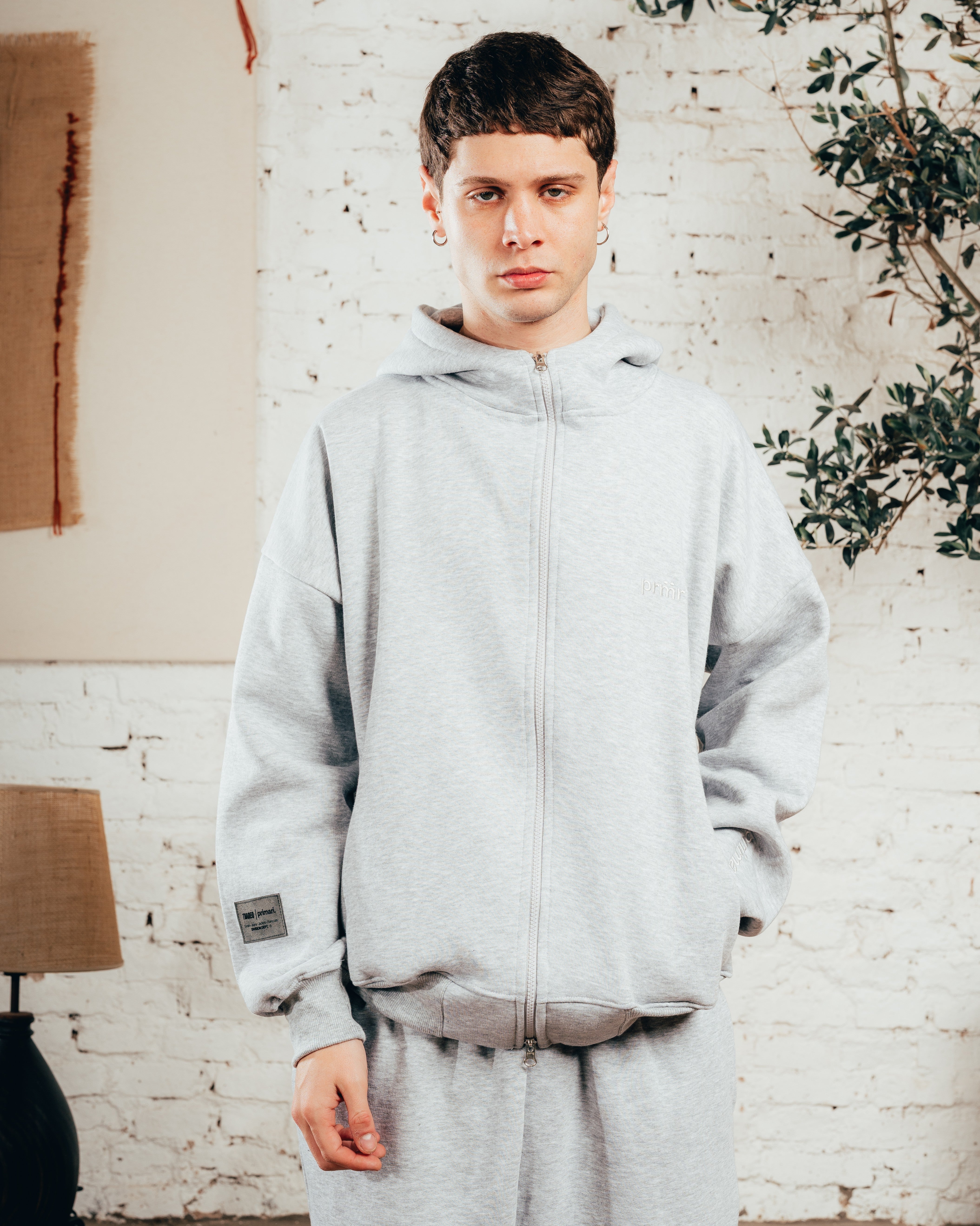 CAMPERA DOBLE CIERRE [ PRIMARI ] MELANGE GREY
