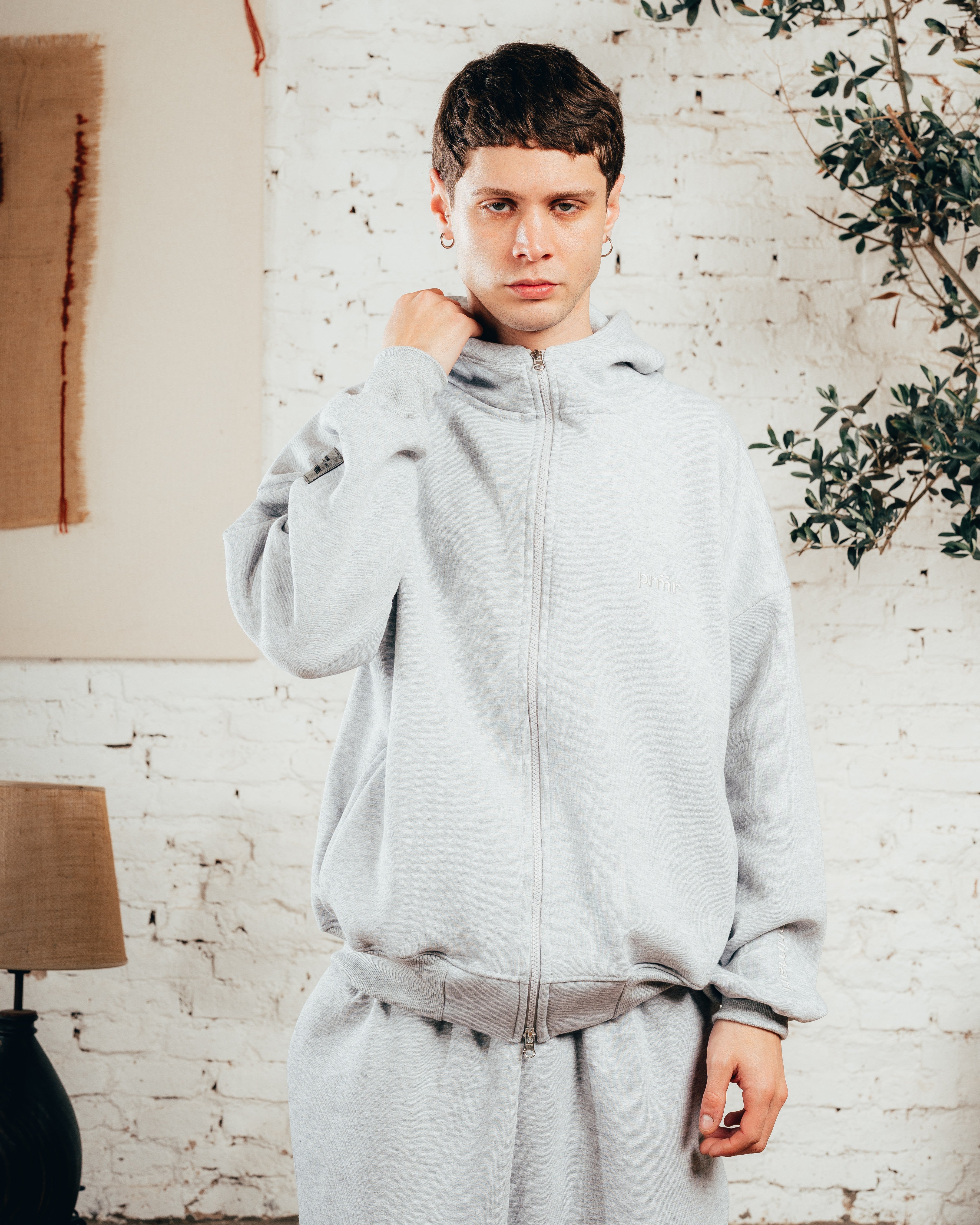 CAMPERA DOBLE CIERRE [ PRIMARI ] MELANGE GREY