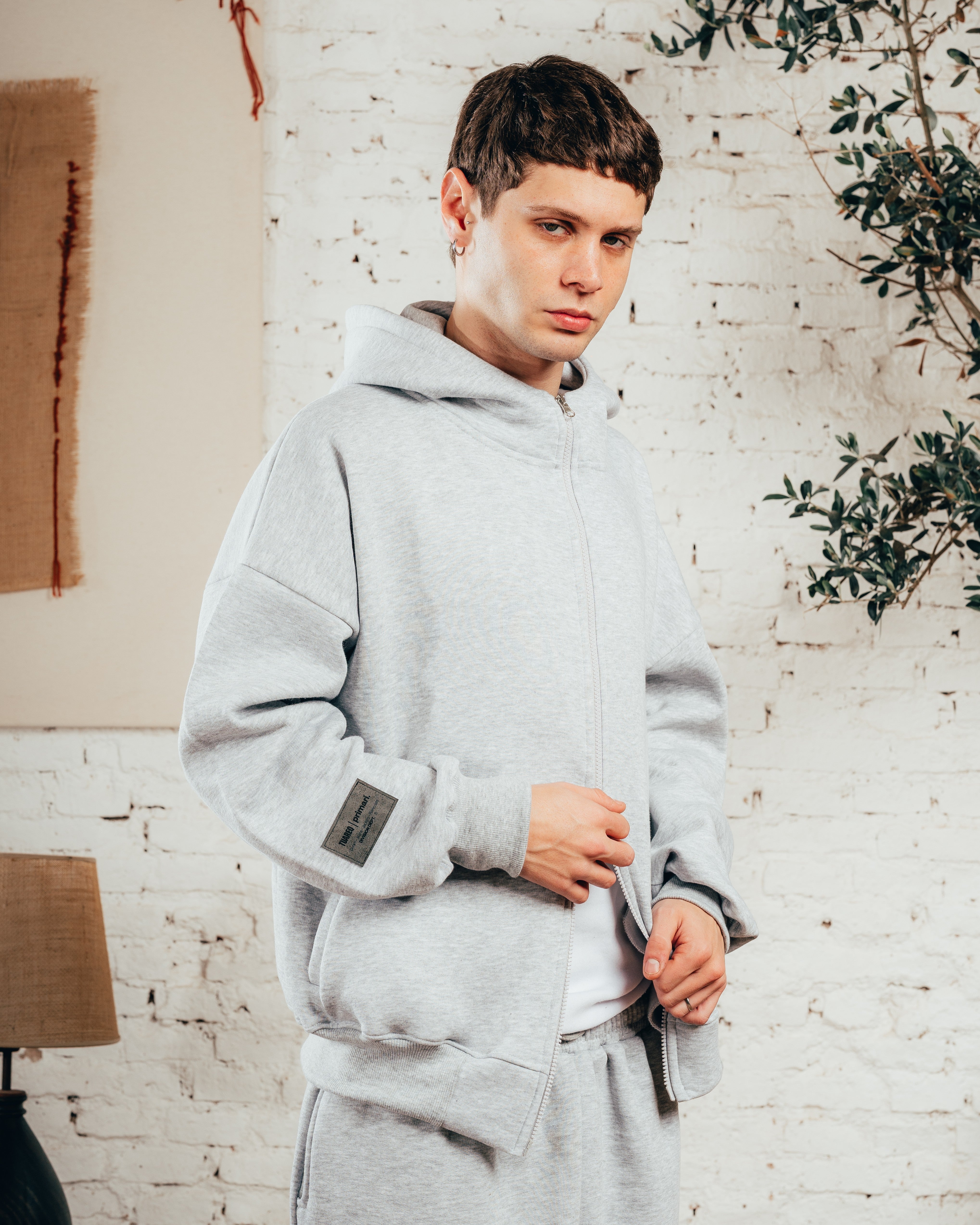 CAMPERA DOBLE CIERRE [ PRIMARI ] MELANGE GREY