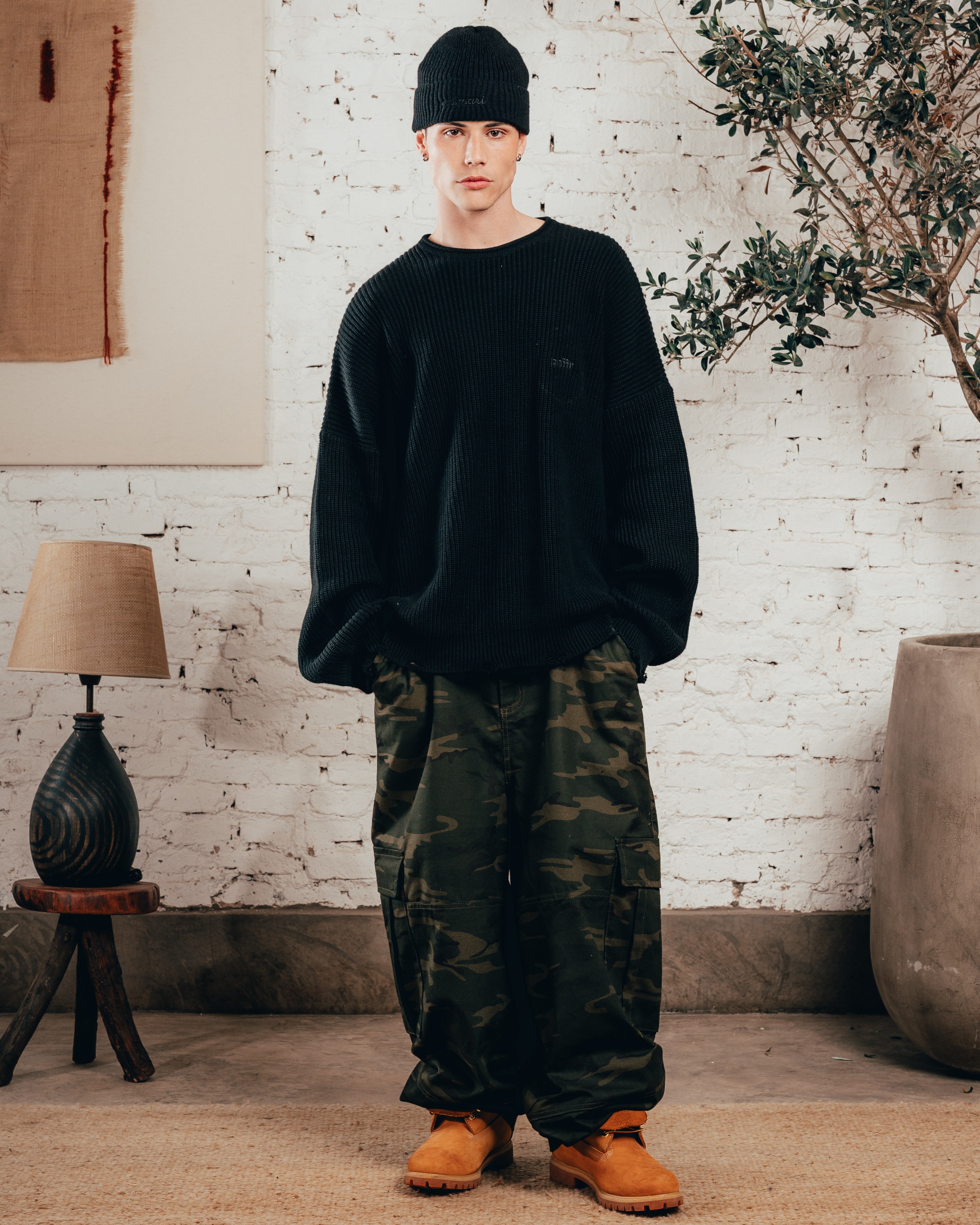 SWEATER TEJIDO PESADO [ PRIMARI ] JET BLACK