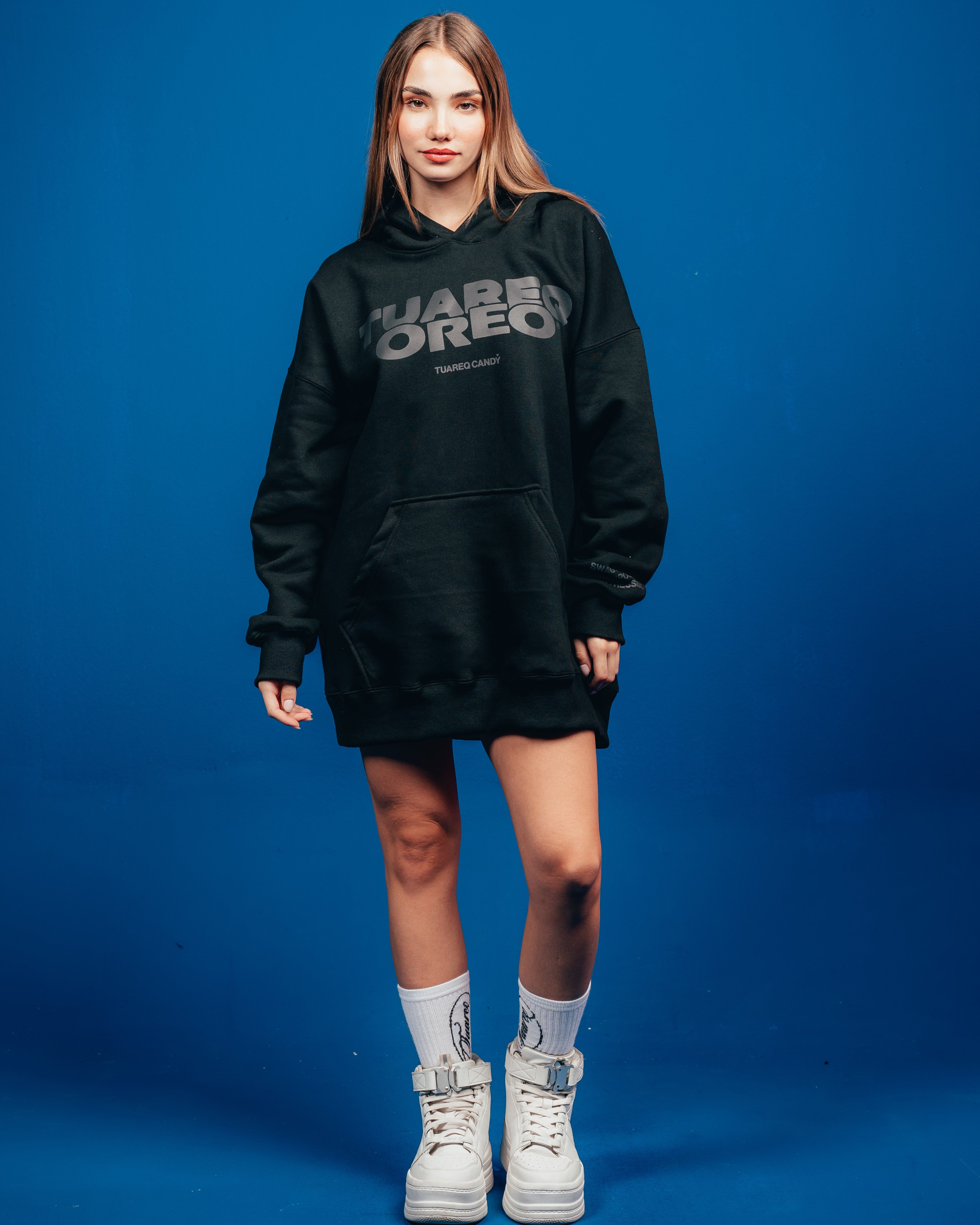 HOODIE PESADO CANDY [ OREO ] 2BLE BLACK