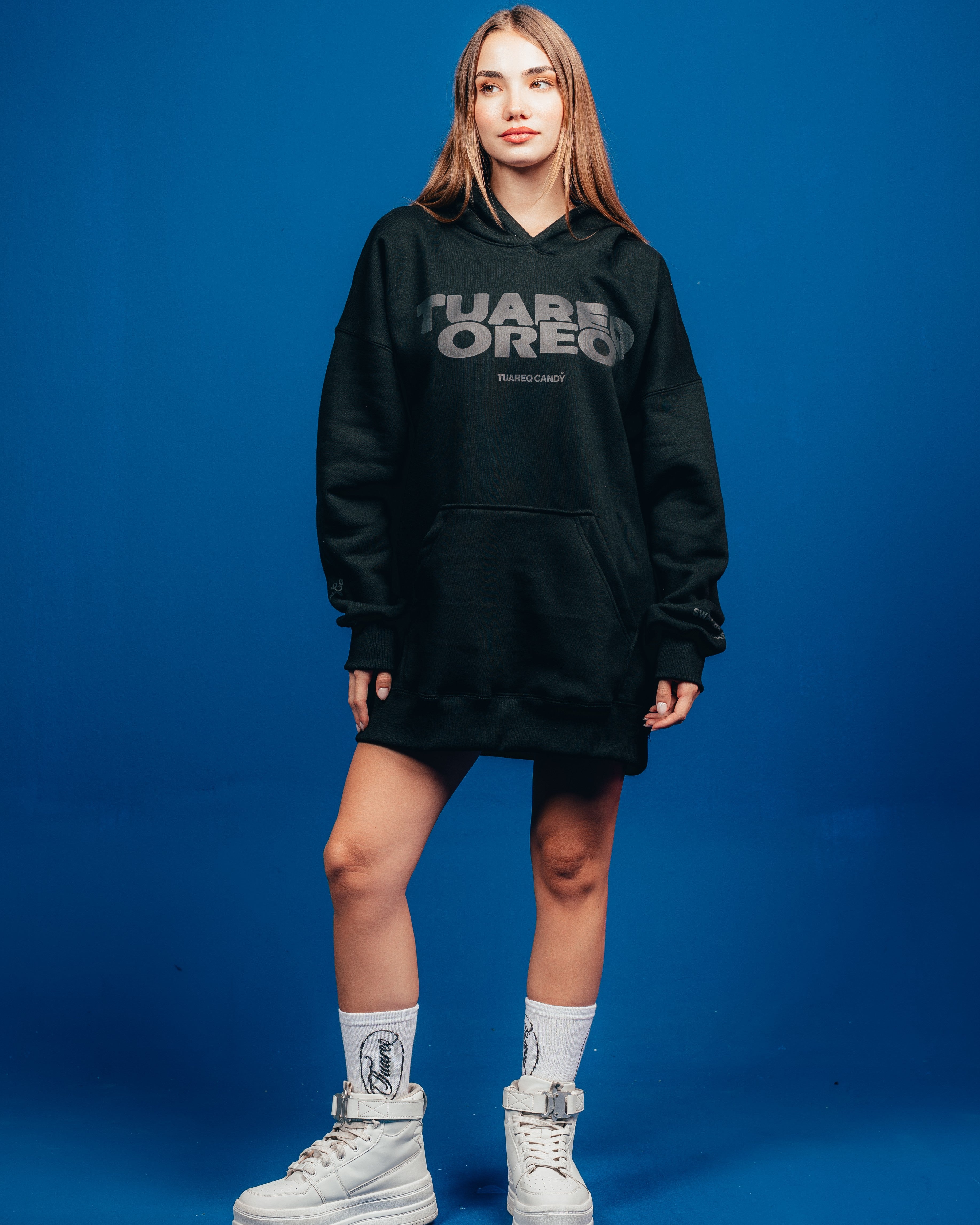 HOODIE PESADO CANDY [ OREO ] 2BLE BLACK