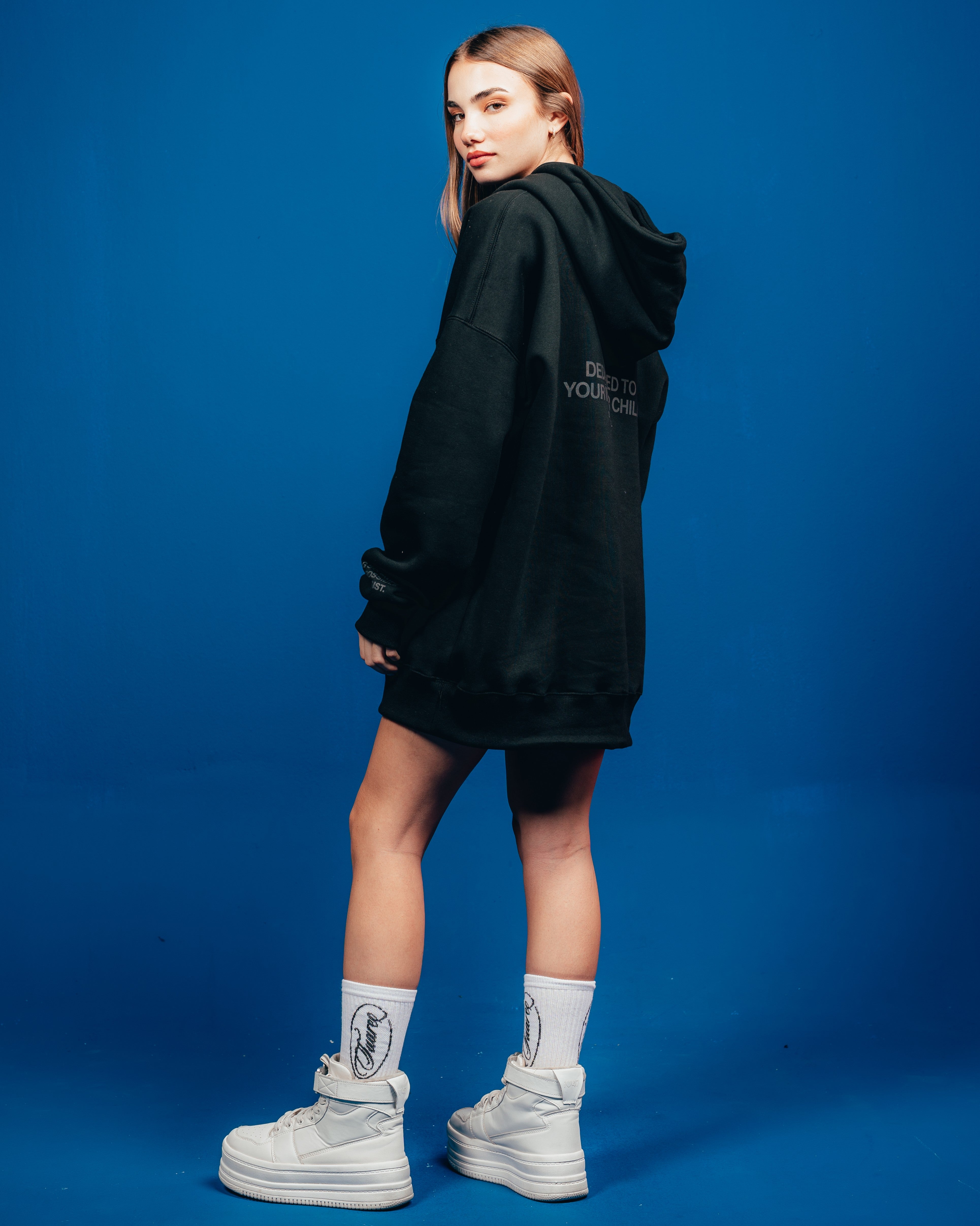 HOODIE PESADO CANDY [ OREO ] 2BLE BLACK