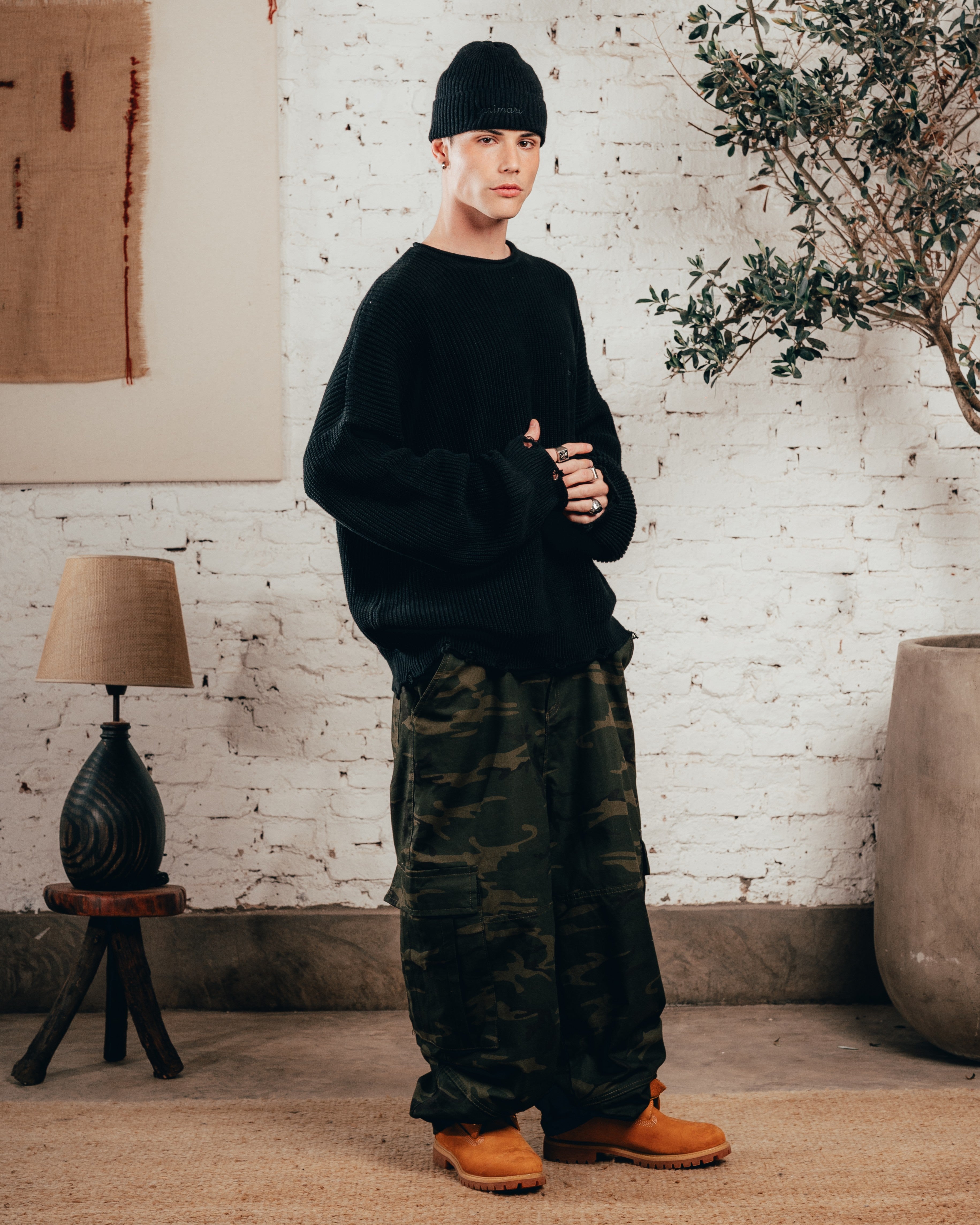 SWEATER TEJIDO PESADO [ PRIMARI ] JET BLACK