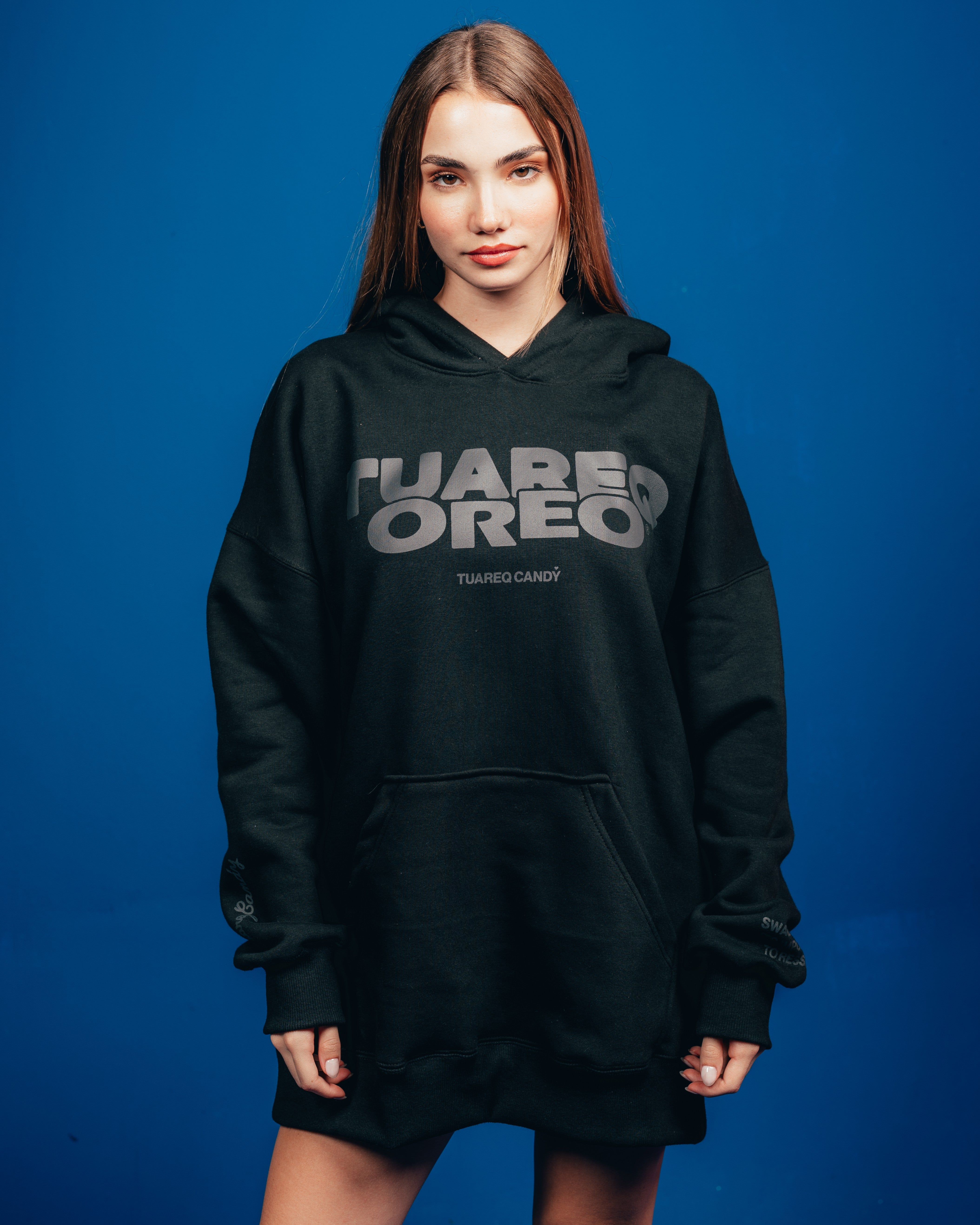 HOODIE PESADO CANDY [ OREO ] 2BLE BLACK