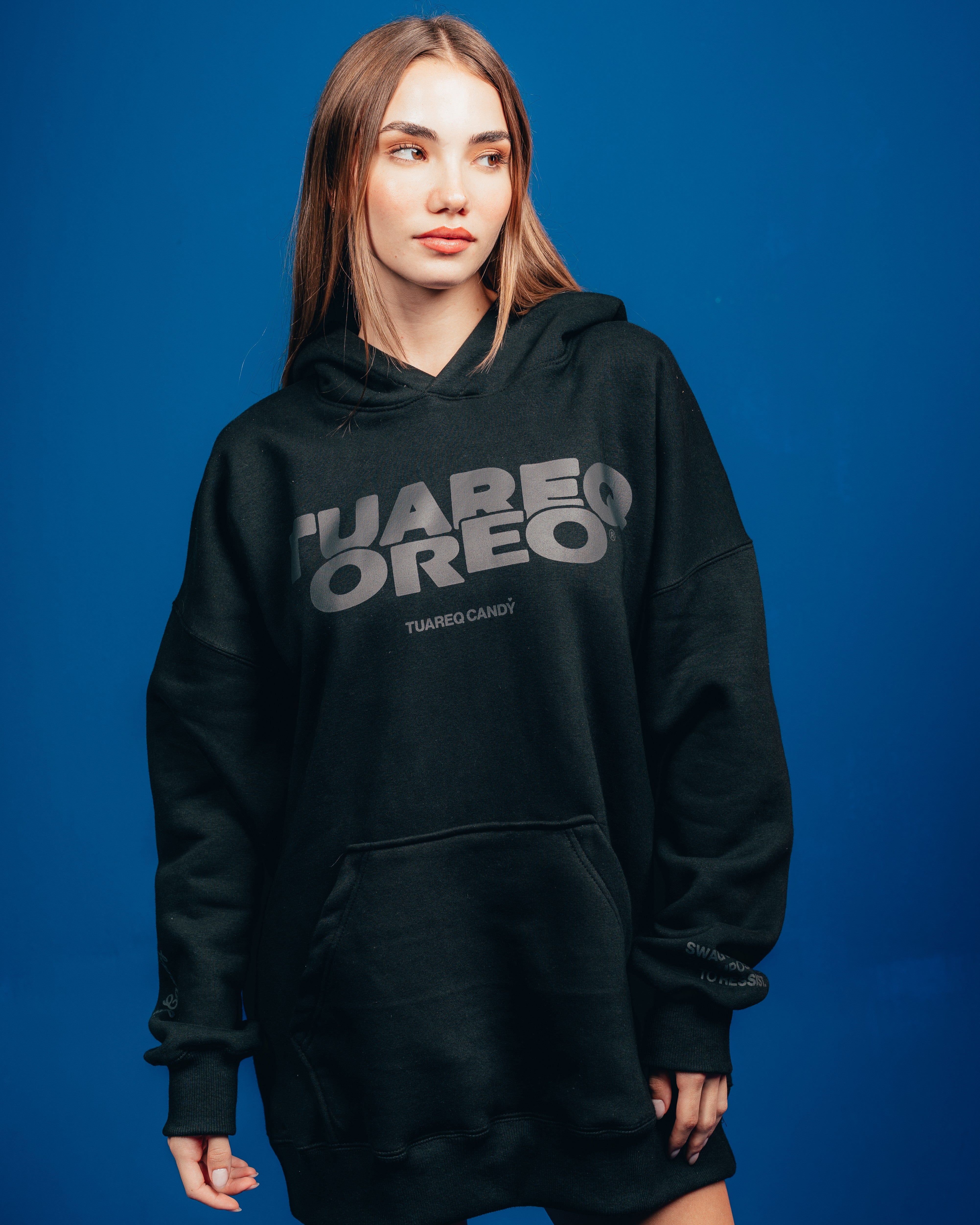 HOODIE PESADO CANDY [ OREO ] 2BLE BLACK