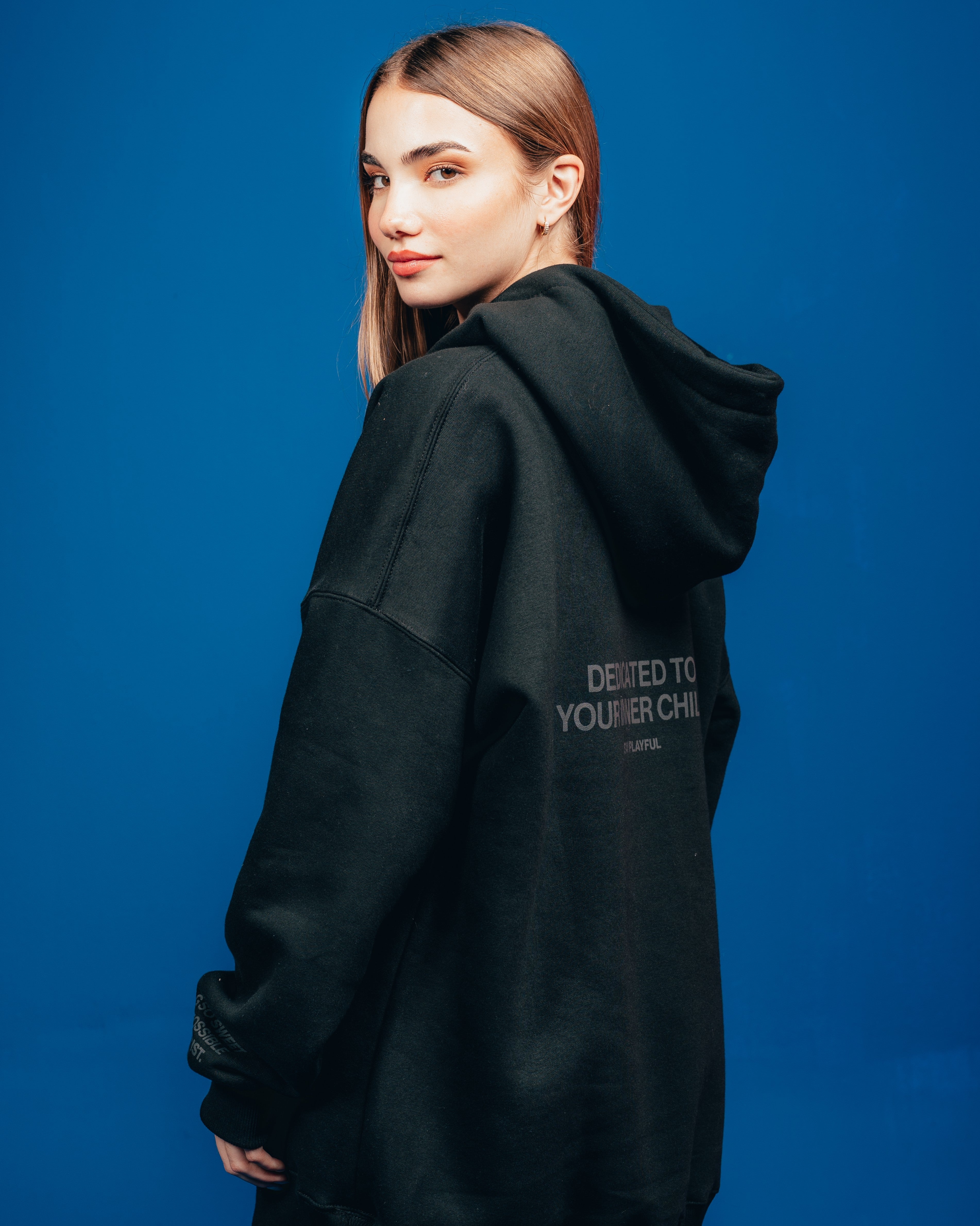 HOODIE PESADO CANDY [ OREO ] 2BLE BLACK