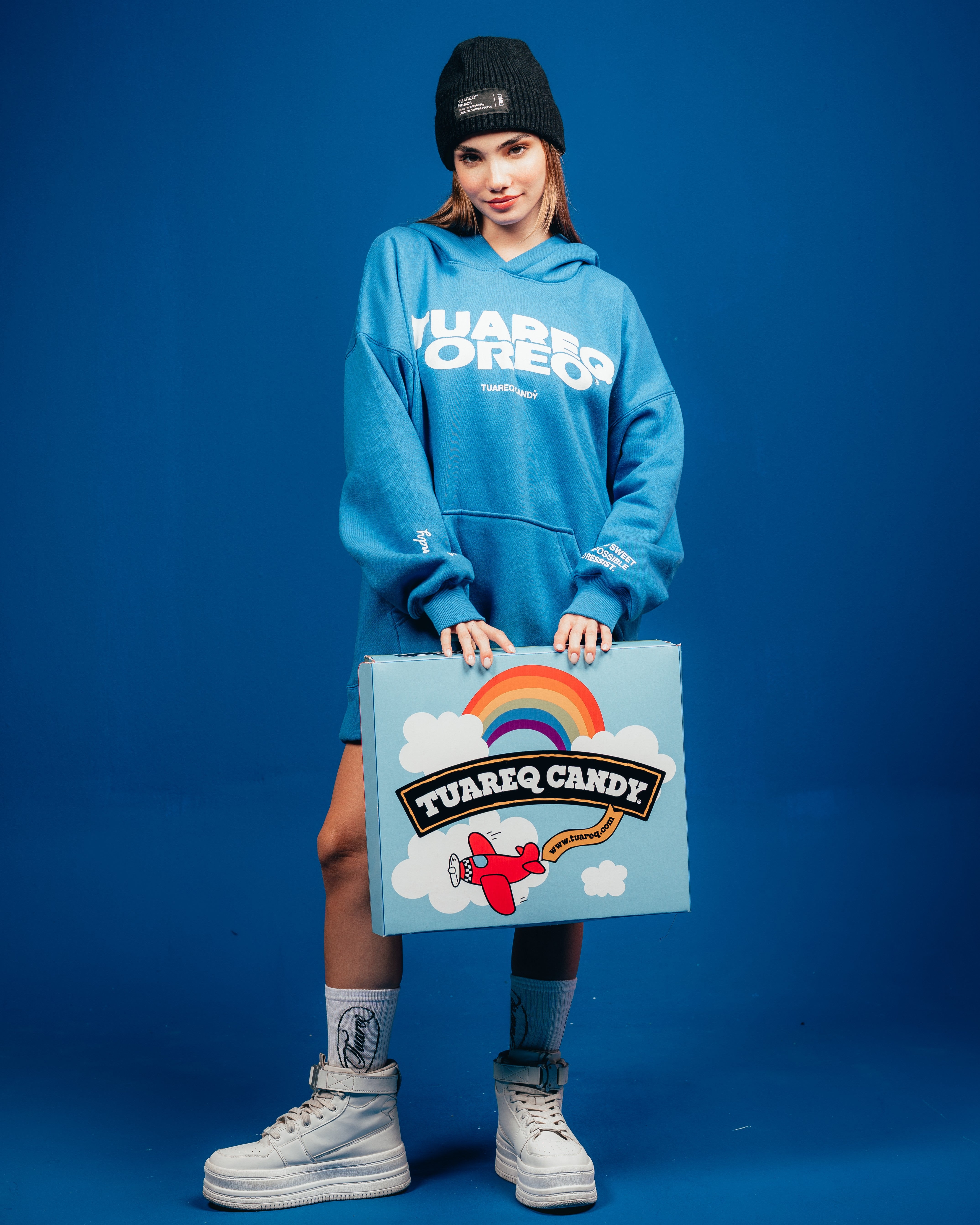 HOODIE PESADO CANDY [ OREO ] CLASSIC BLUE