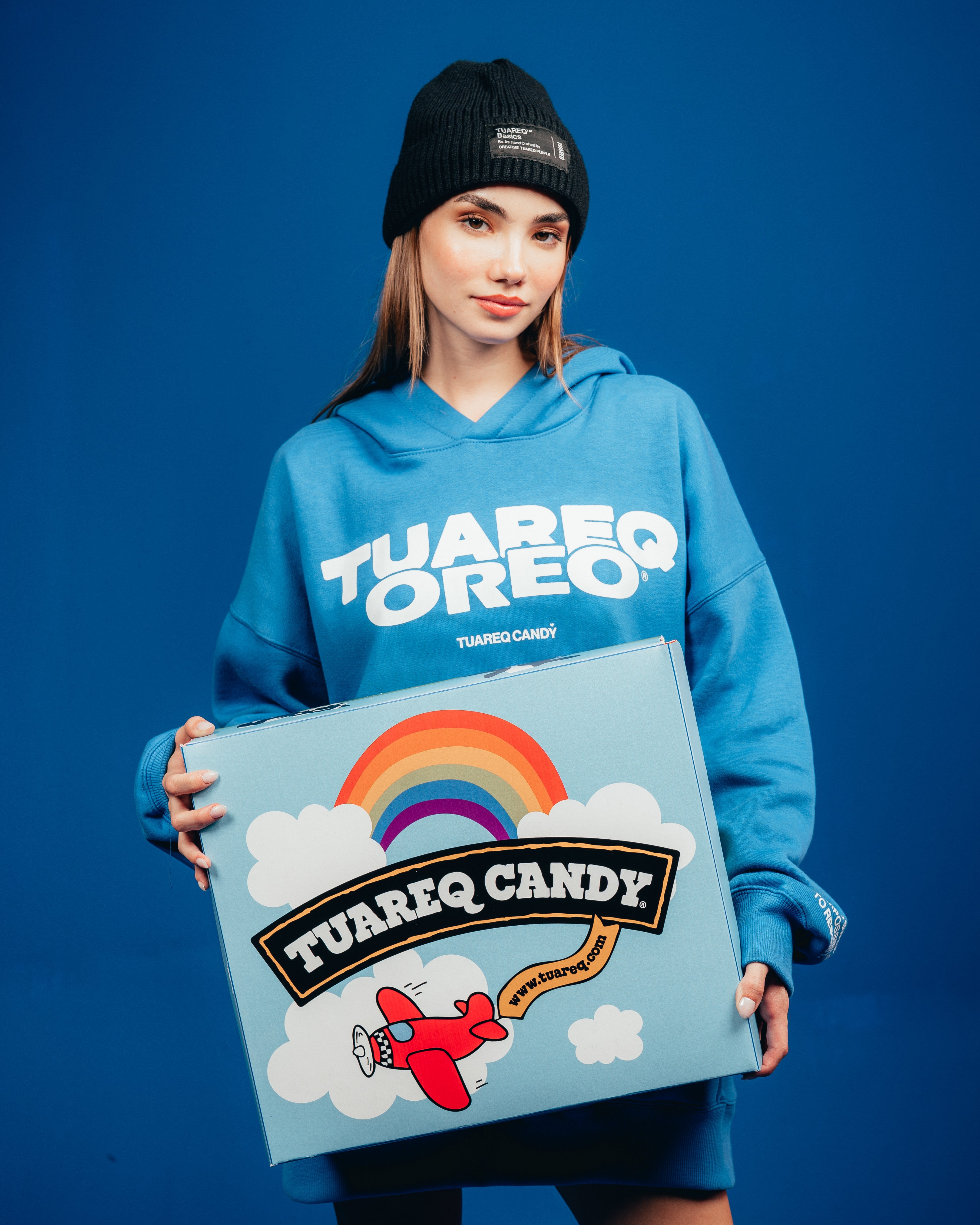 HOODIE PESADO CANDY [ OREO ] CLASSIC BLUE