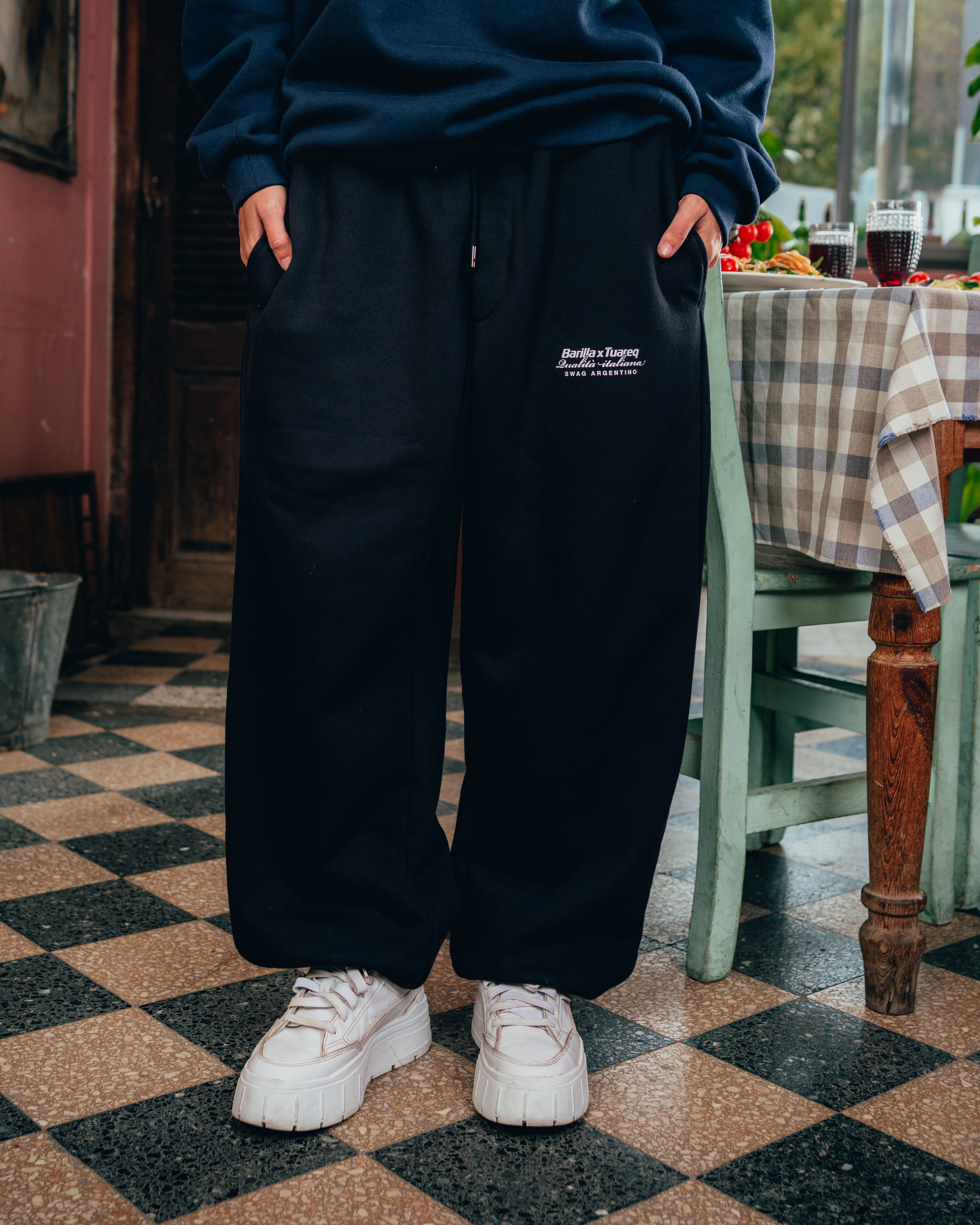 JOGGER FRIZADO [ BARILLA ] BLACK