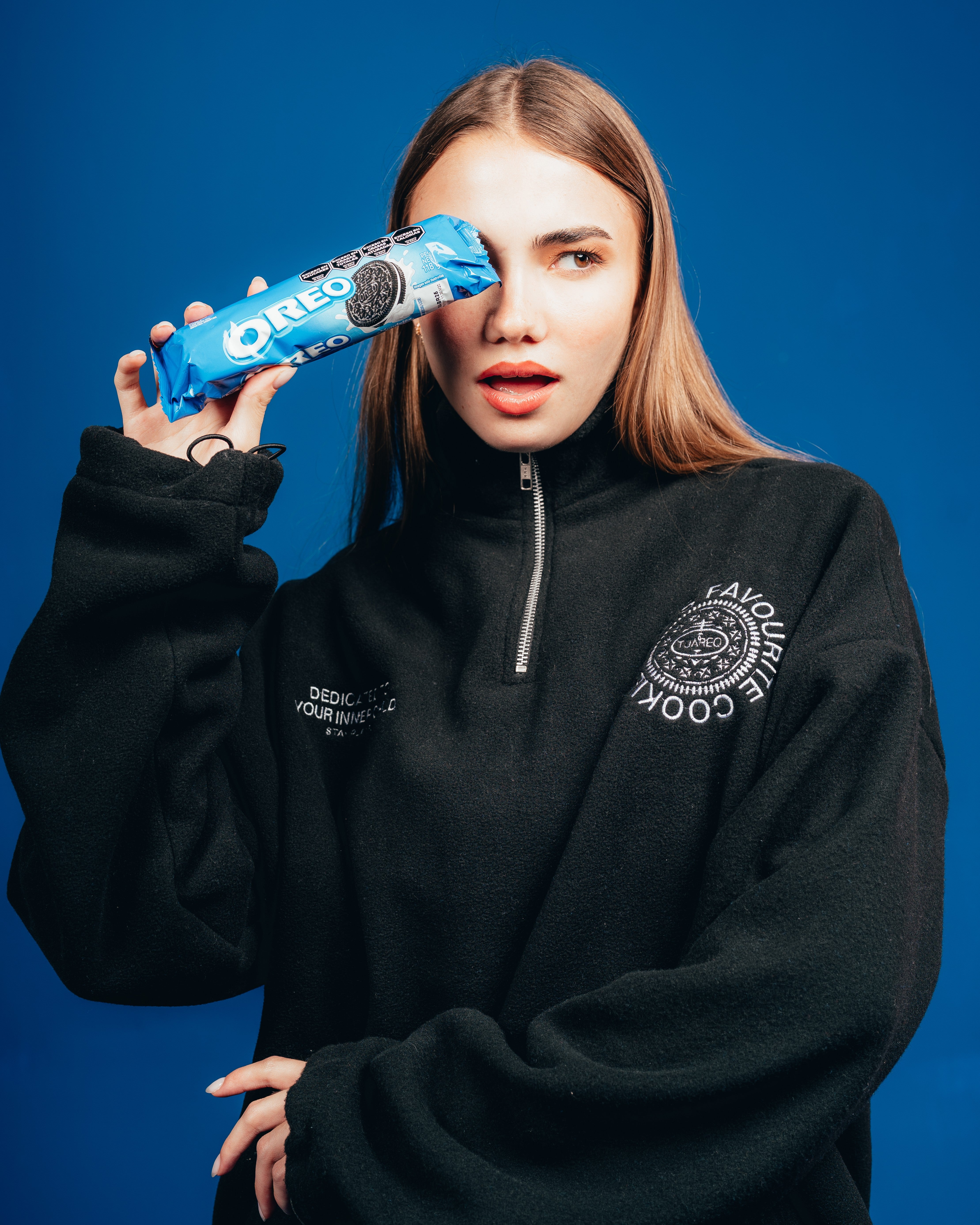 POLO CREWNECK CANDY [ OREO ] SIMPLE BLACK