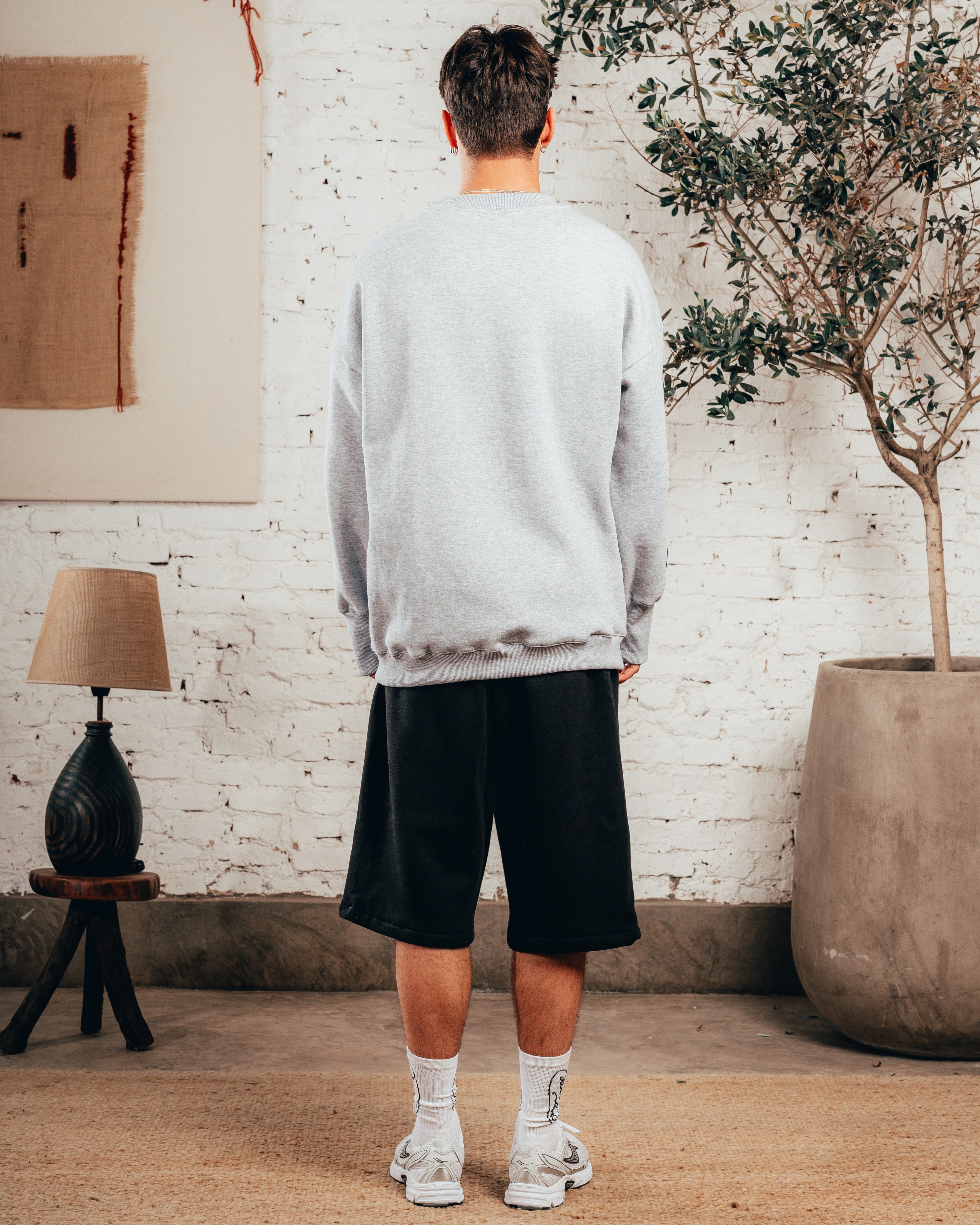 CREWNECK OVERSIZED [ PRIMARI ] MELANGE GREY