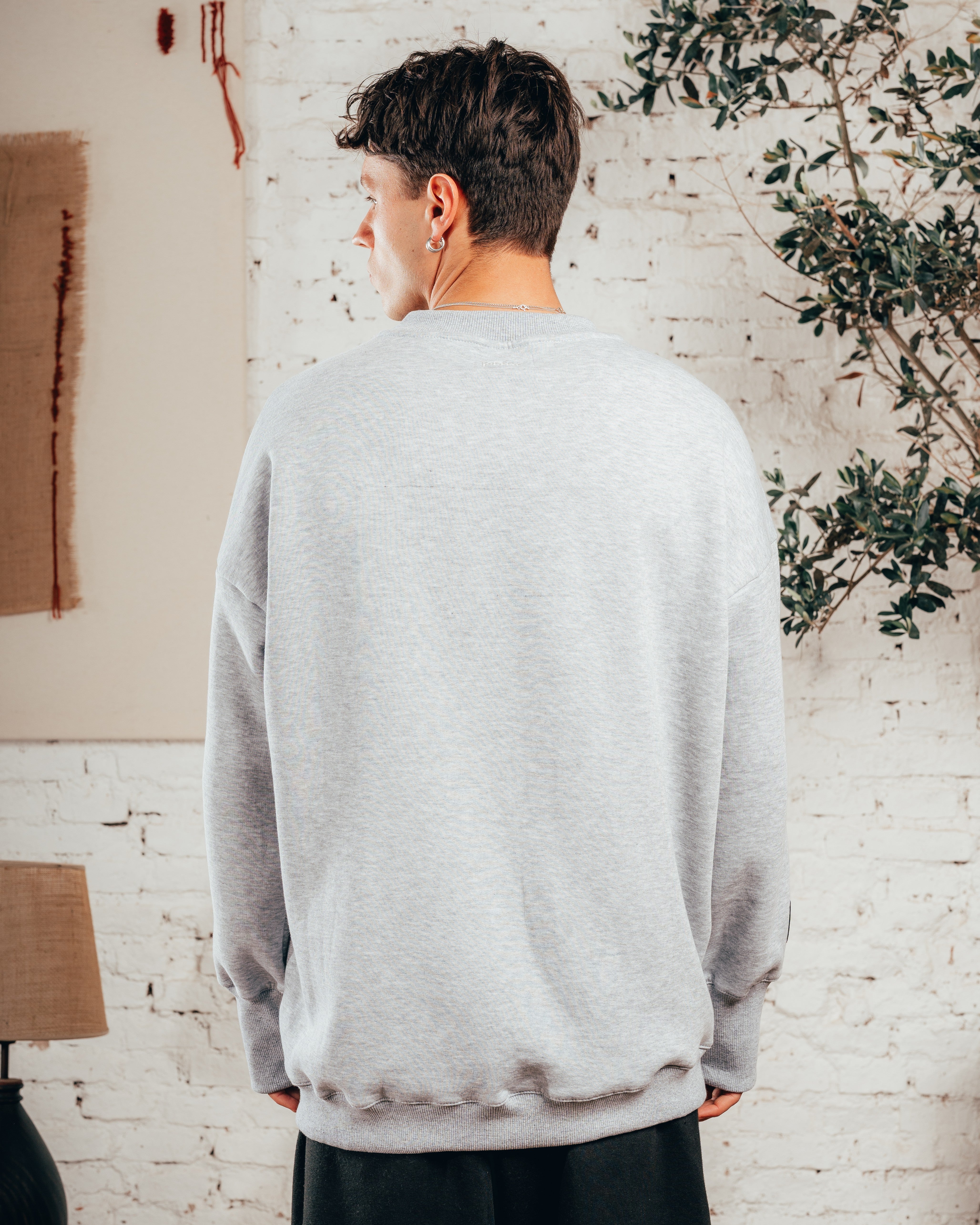 CREWNECK OVERSIZED [ PRIMARI ] MELANGE GREY