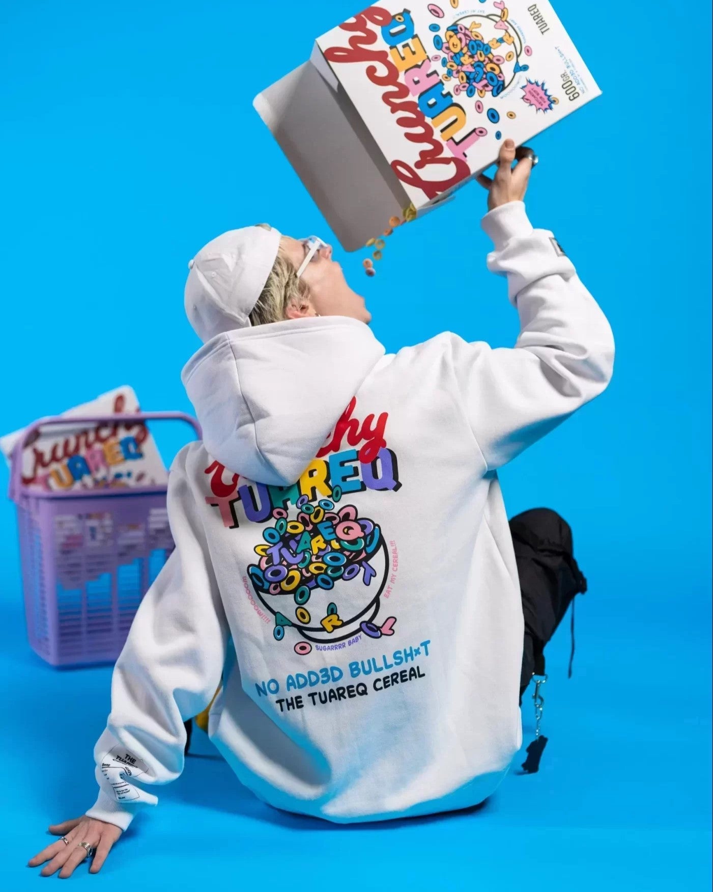 OVERSIZED HOODIE [ CRUNCHY CEREALS WHITE ] 2.0