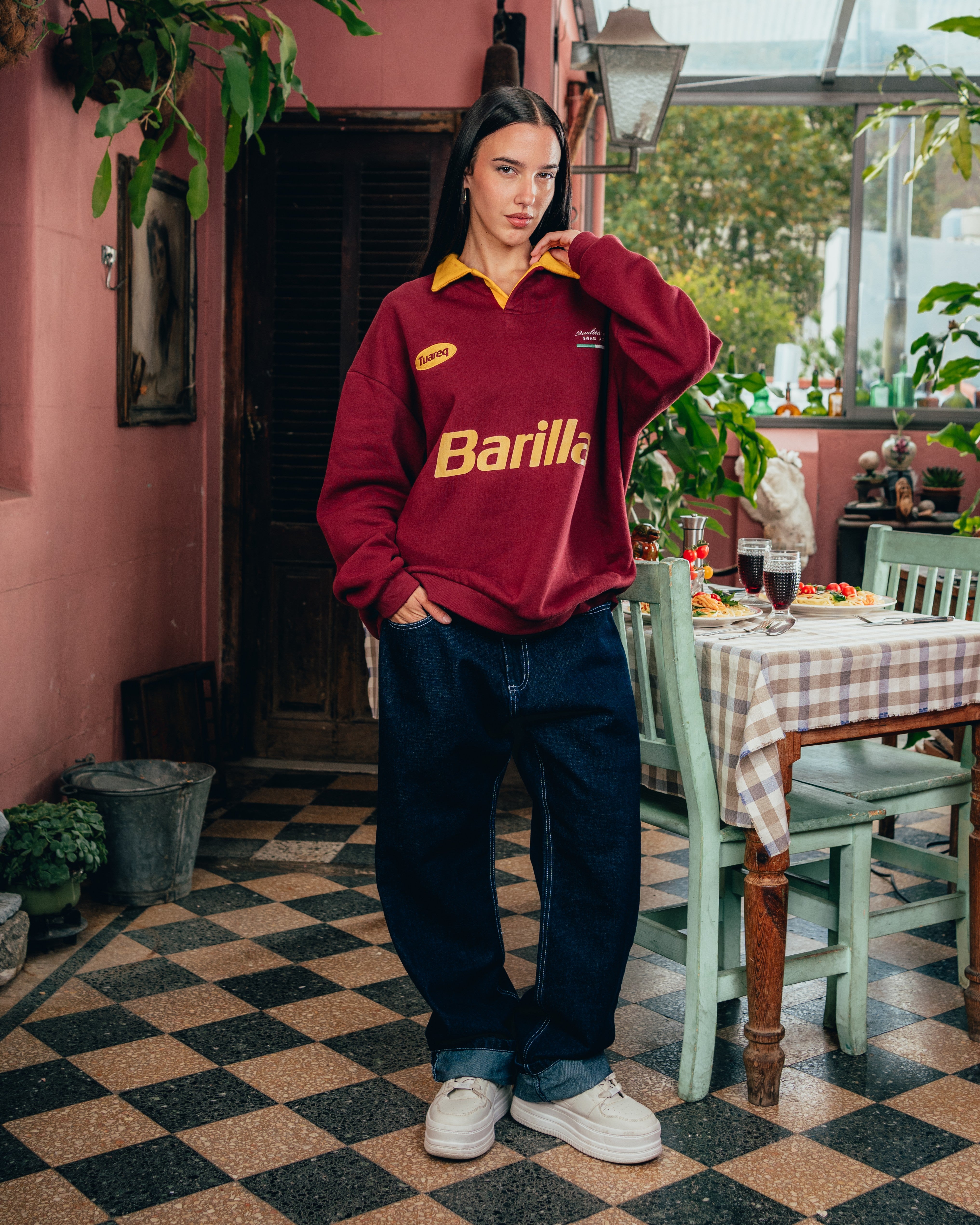 CREWNECK POLO [ BARILLA ] POMODORO