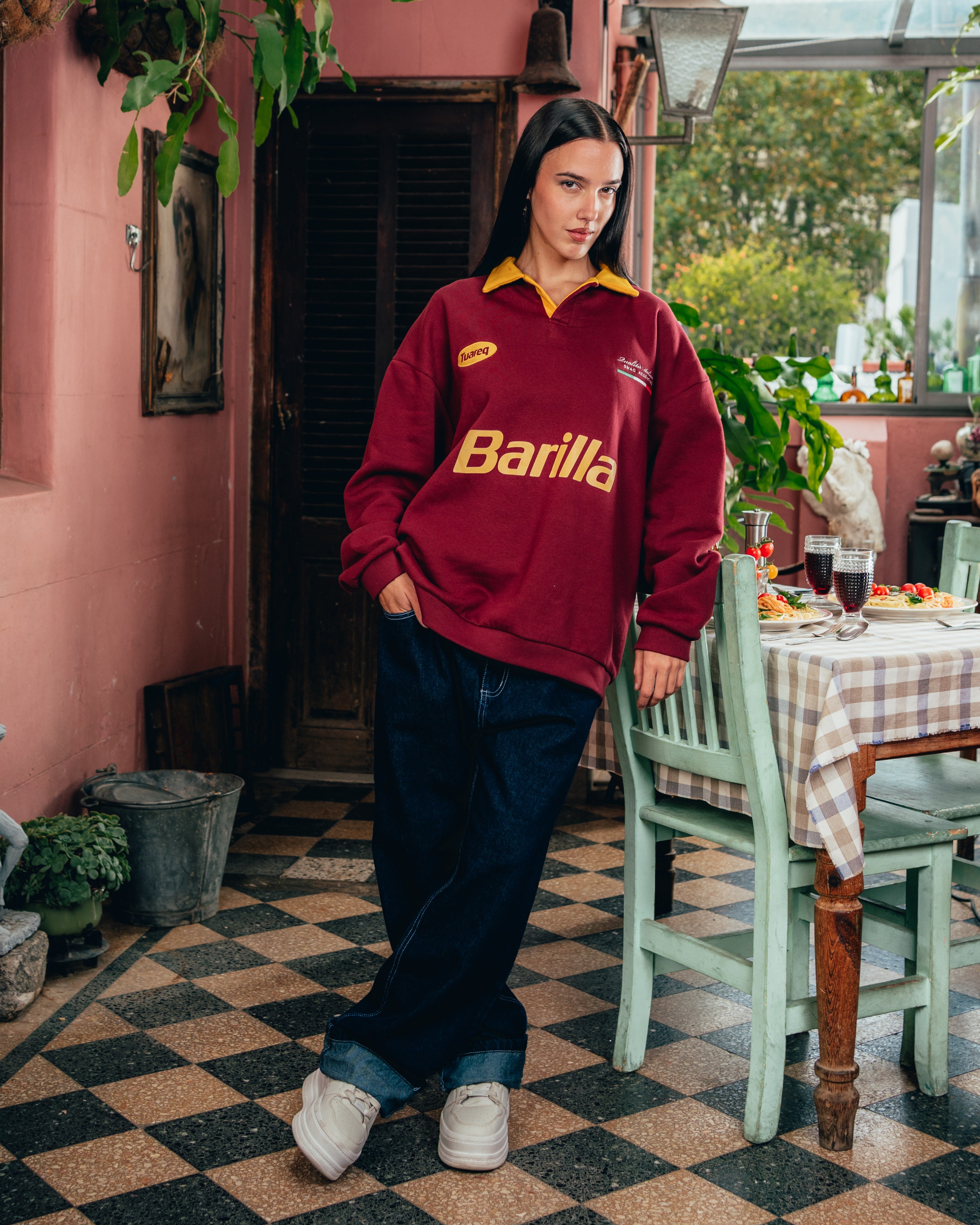 CREWNECK POLO [ BARILLA ] POMODORO