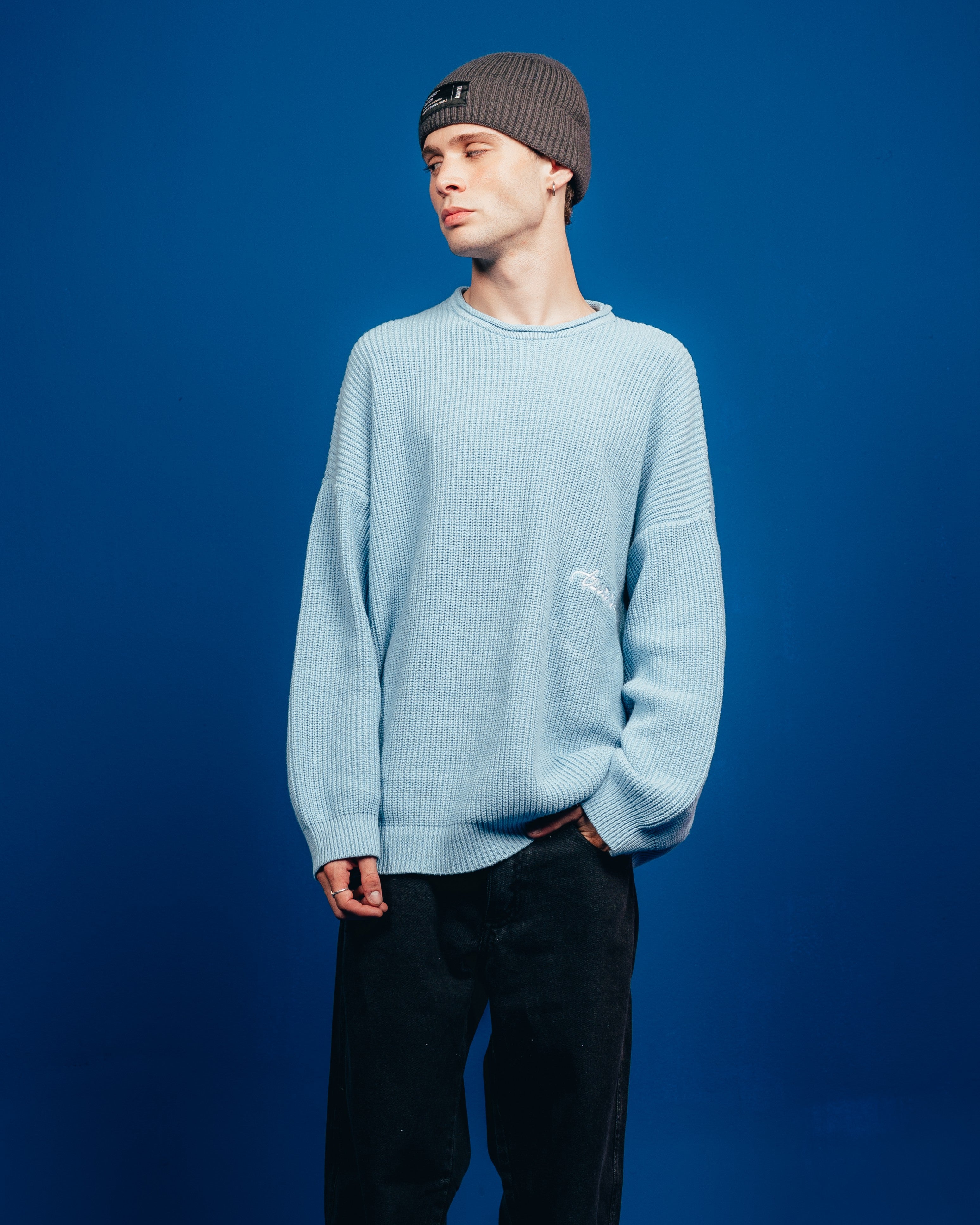SWEATER TEJIDO PESADO [ CANDY ] SKY BLUE