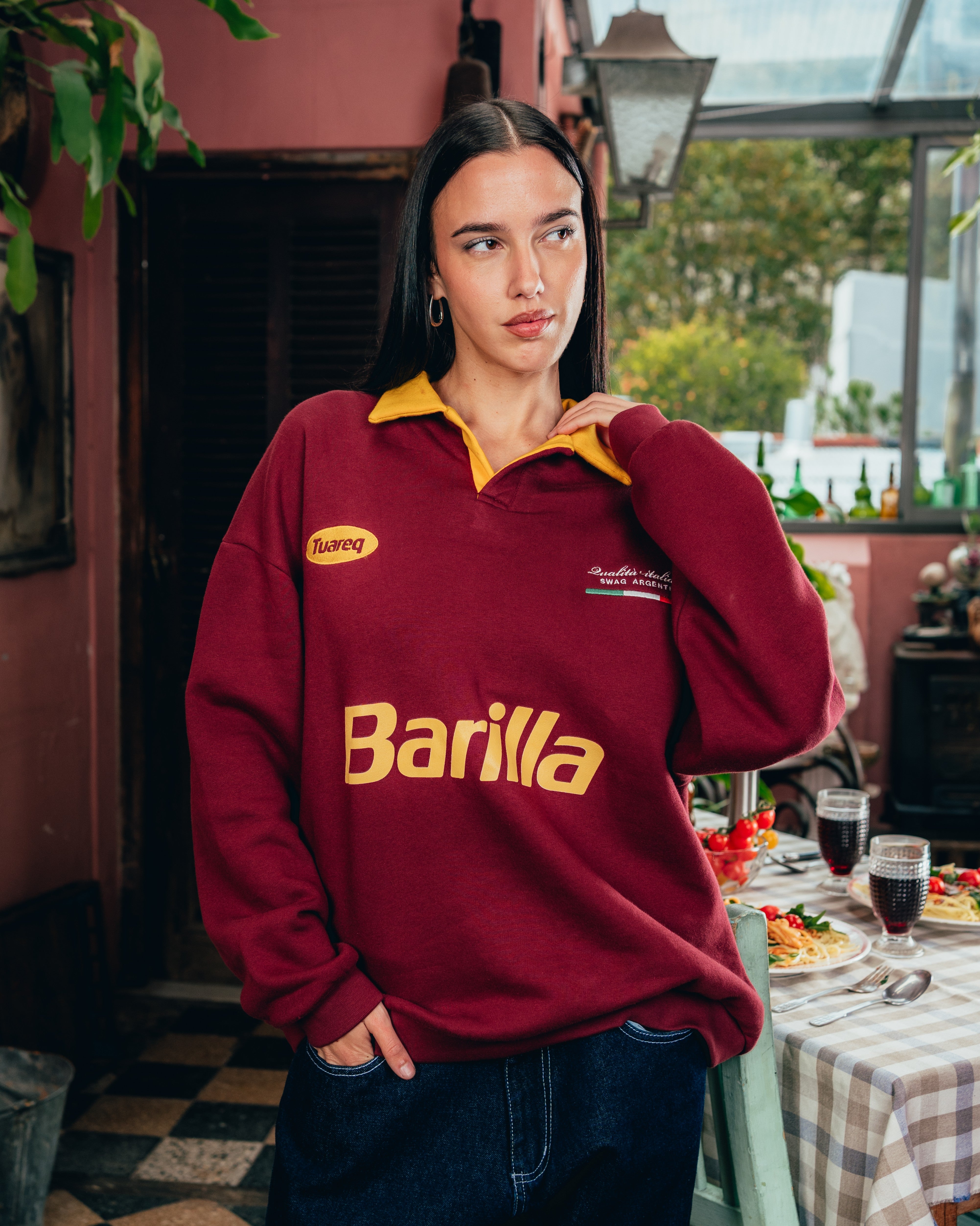 CREWNECK POLO [ BARILLA ] POMODORO