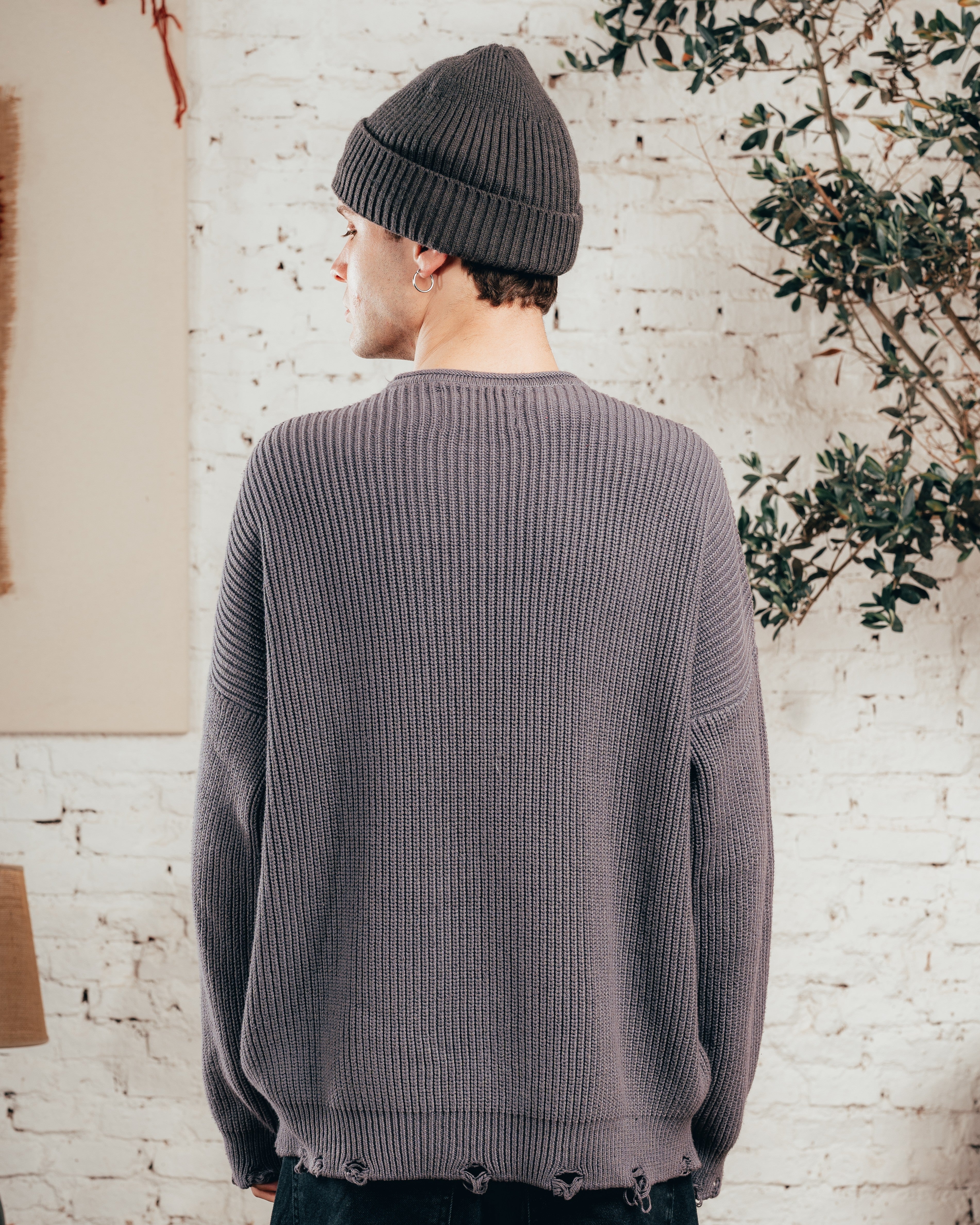 SWEATER TEJIDO PESADO [ PRIMARI ] GRIS PLOMO