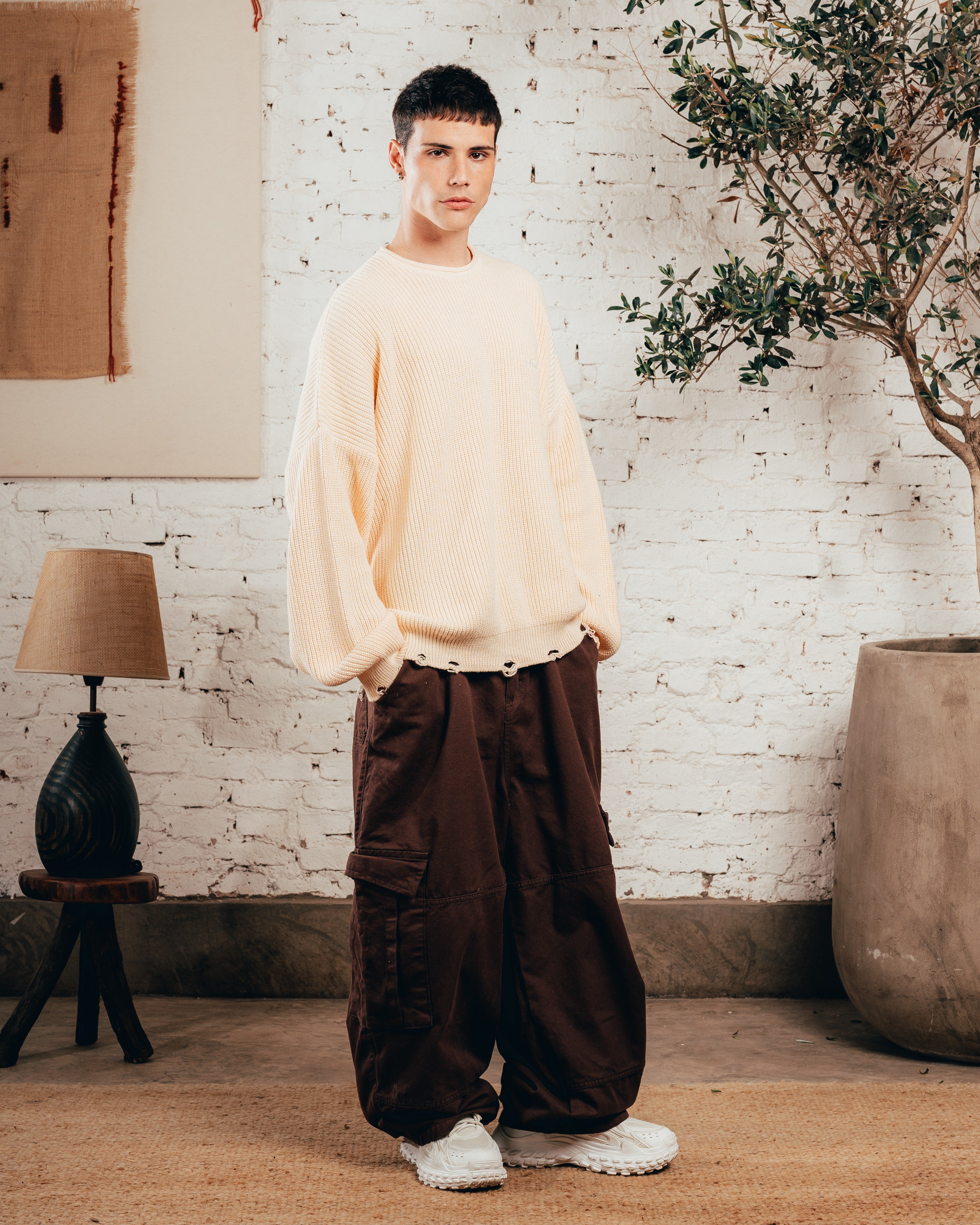 SWEATER TEJIDO PESADO [ PRIMARI ] CRUDO