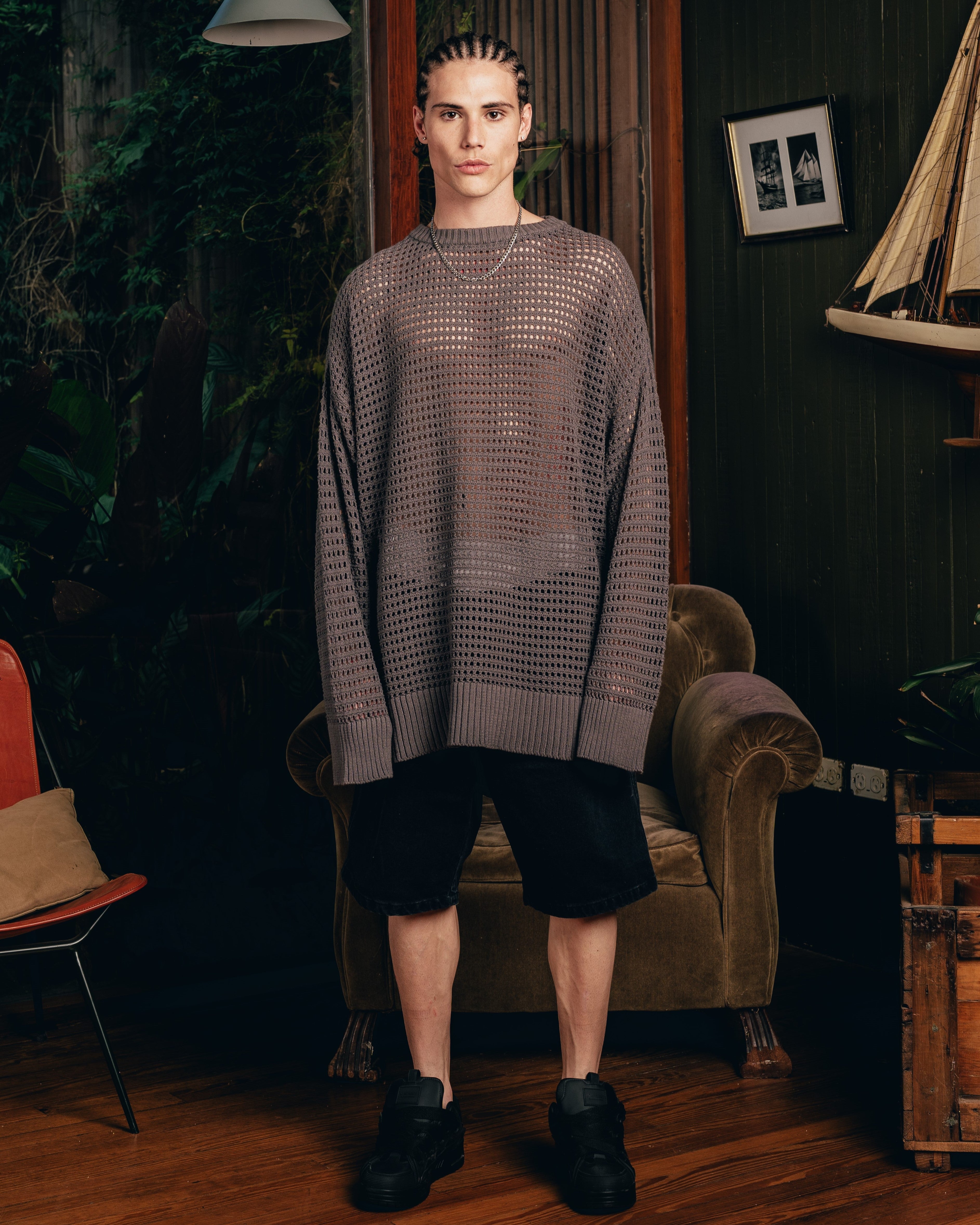 SWEATER TEJIDO [ FRESH CARIBBEAN ] GREY