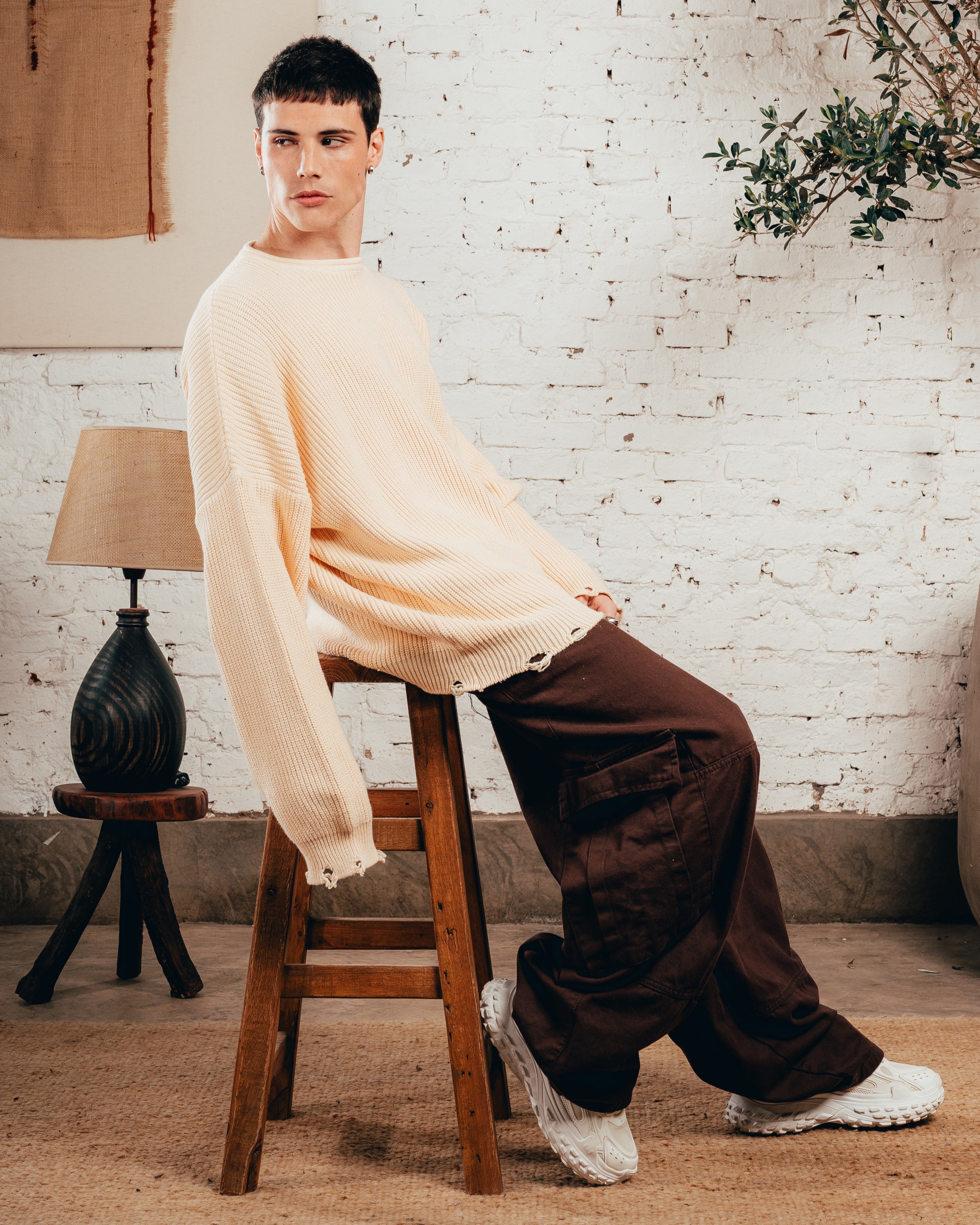 SWEATER TEJIDO PESADO [ PRIMARI ] CRUDO