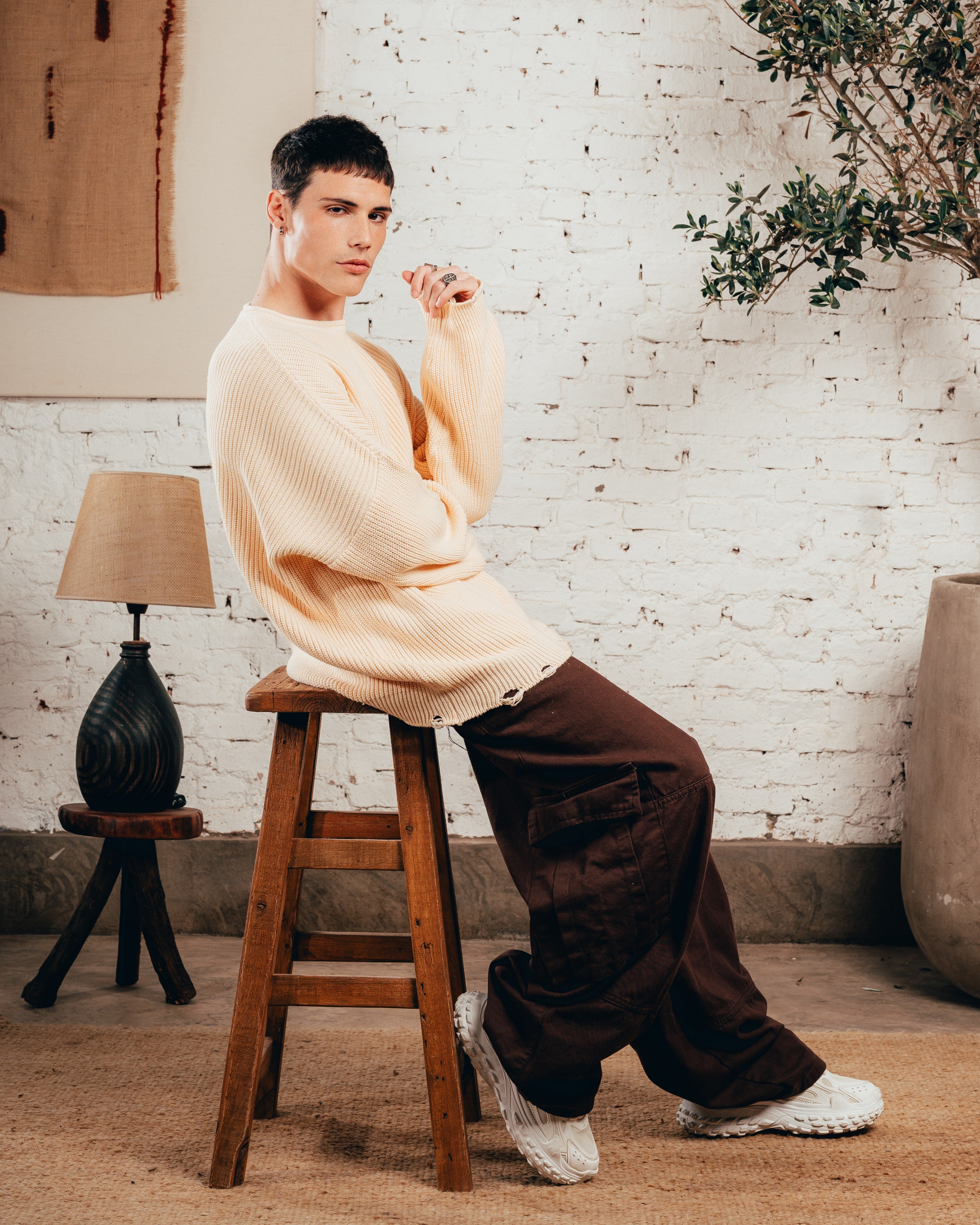 SWEATER TEJIDO PESADO [ PRIMARI ] CRUDO