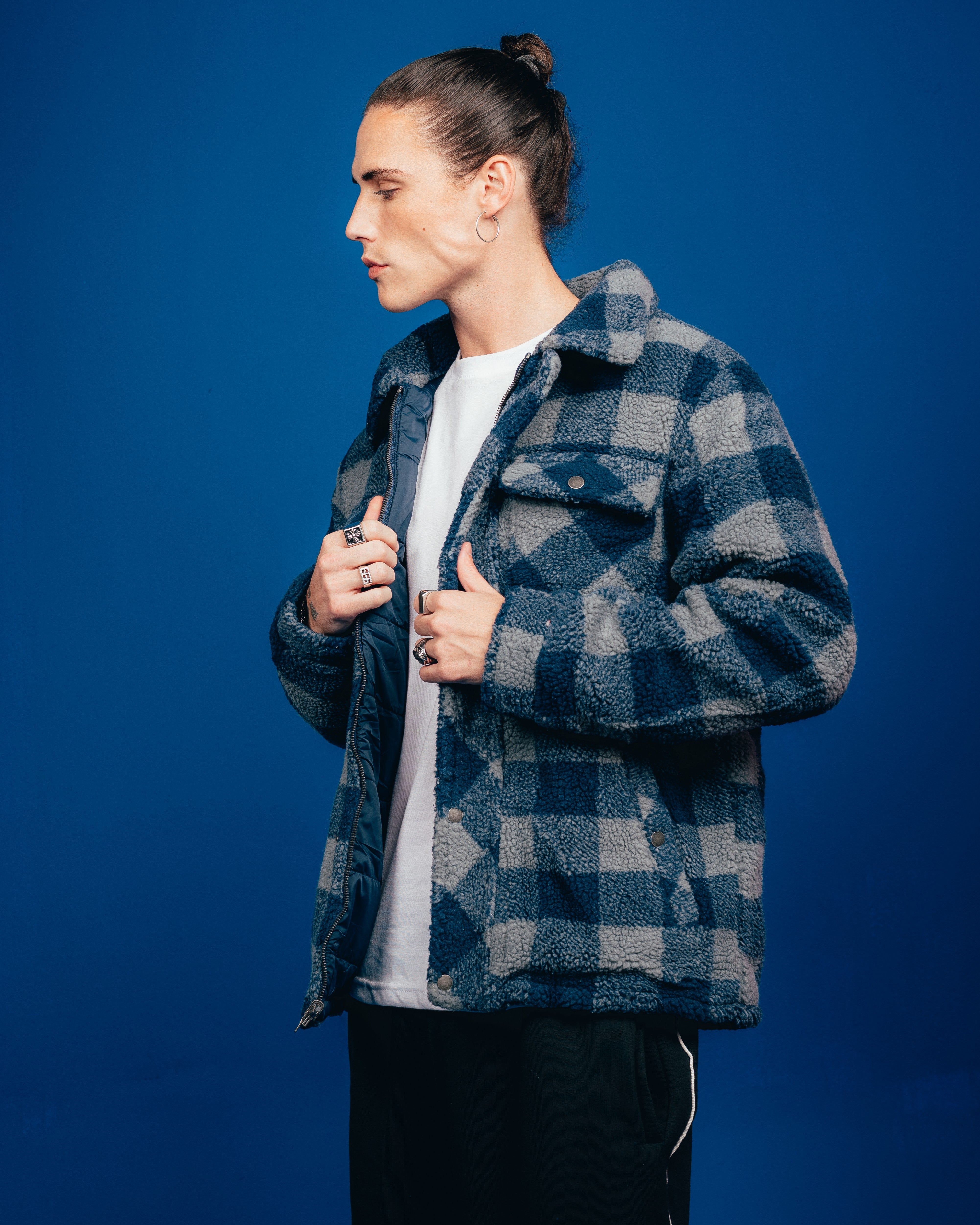 CAMPERON REVERSIBLE  [ CANDY ] BLUE & WHITE