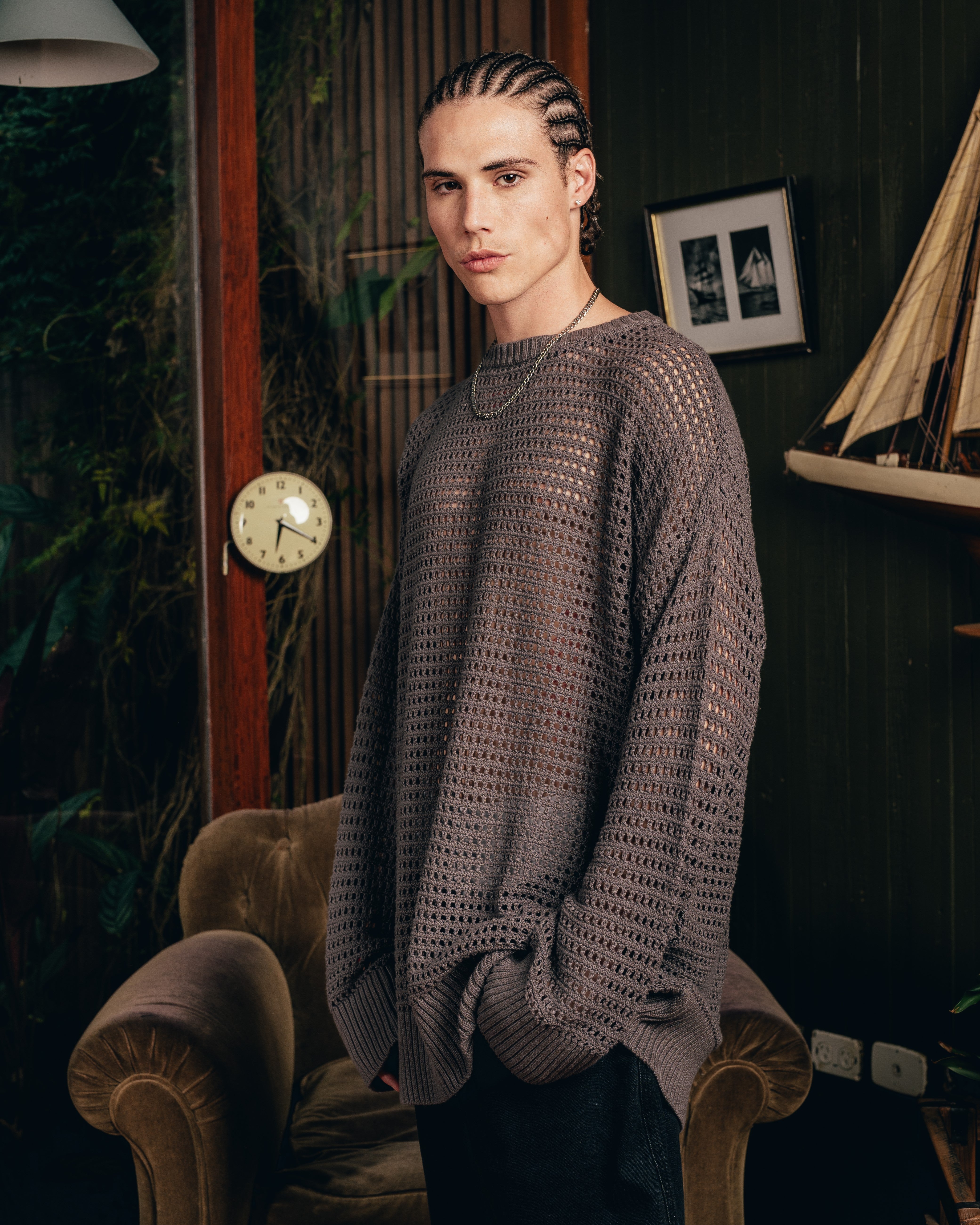 SWEATER TEJIDO [ FRESH CARIBBEAN ] GREY