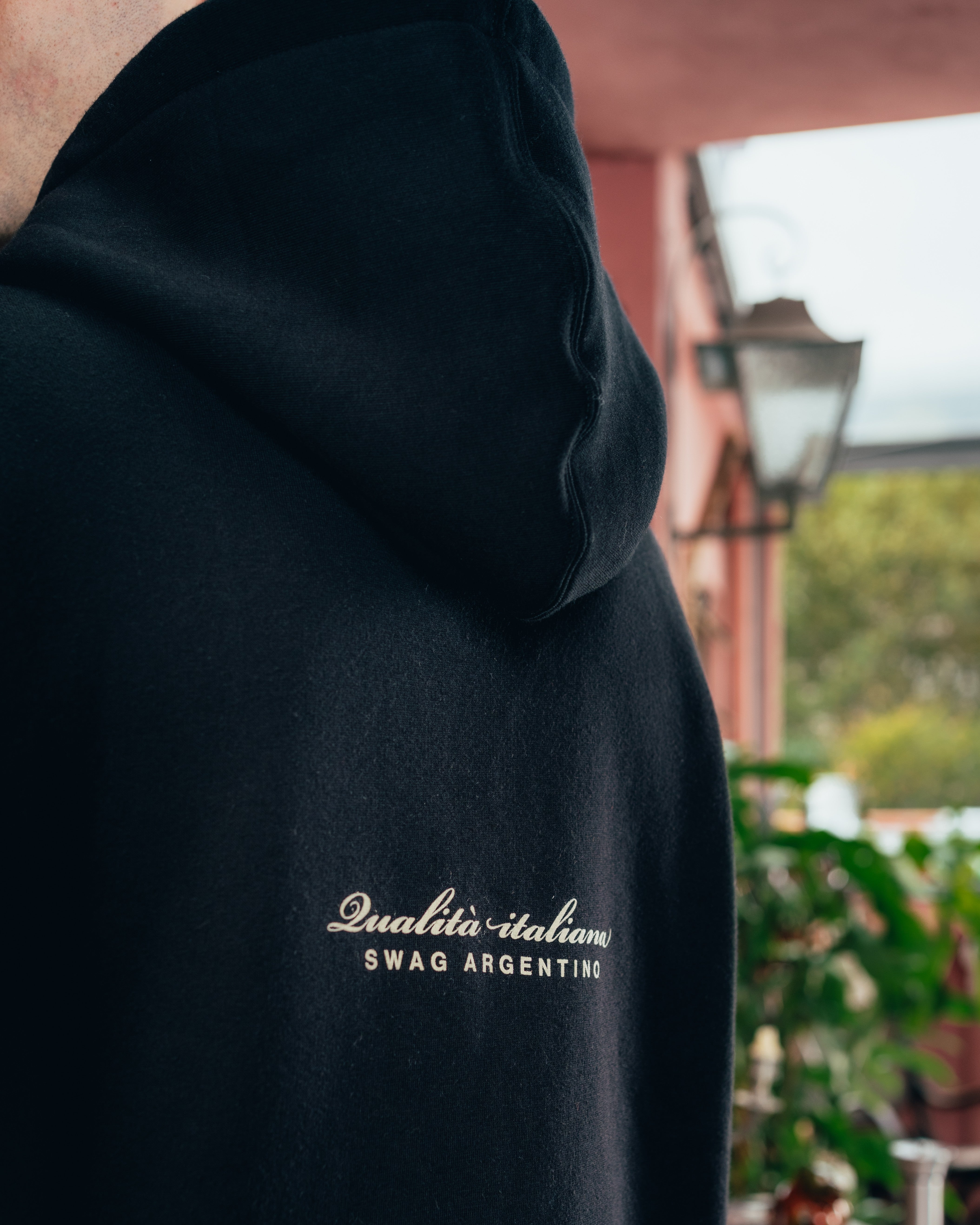 HOODIE [ BARILLA ] SPAGUETTI BLACK