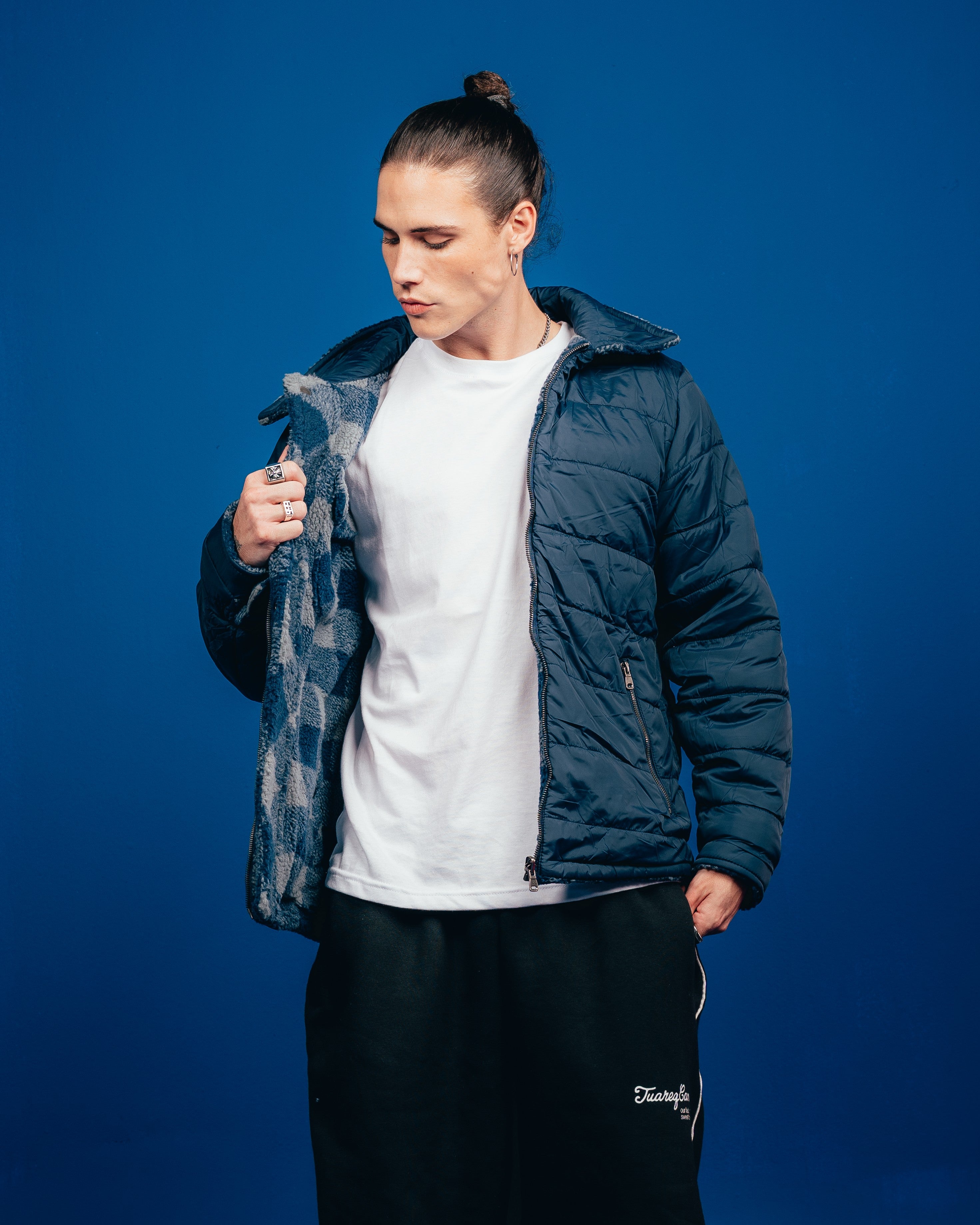 CAMPERON REVERSIBLE  [ CANDY ] BLUE & WHITE