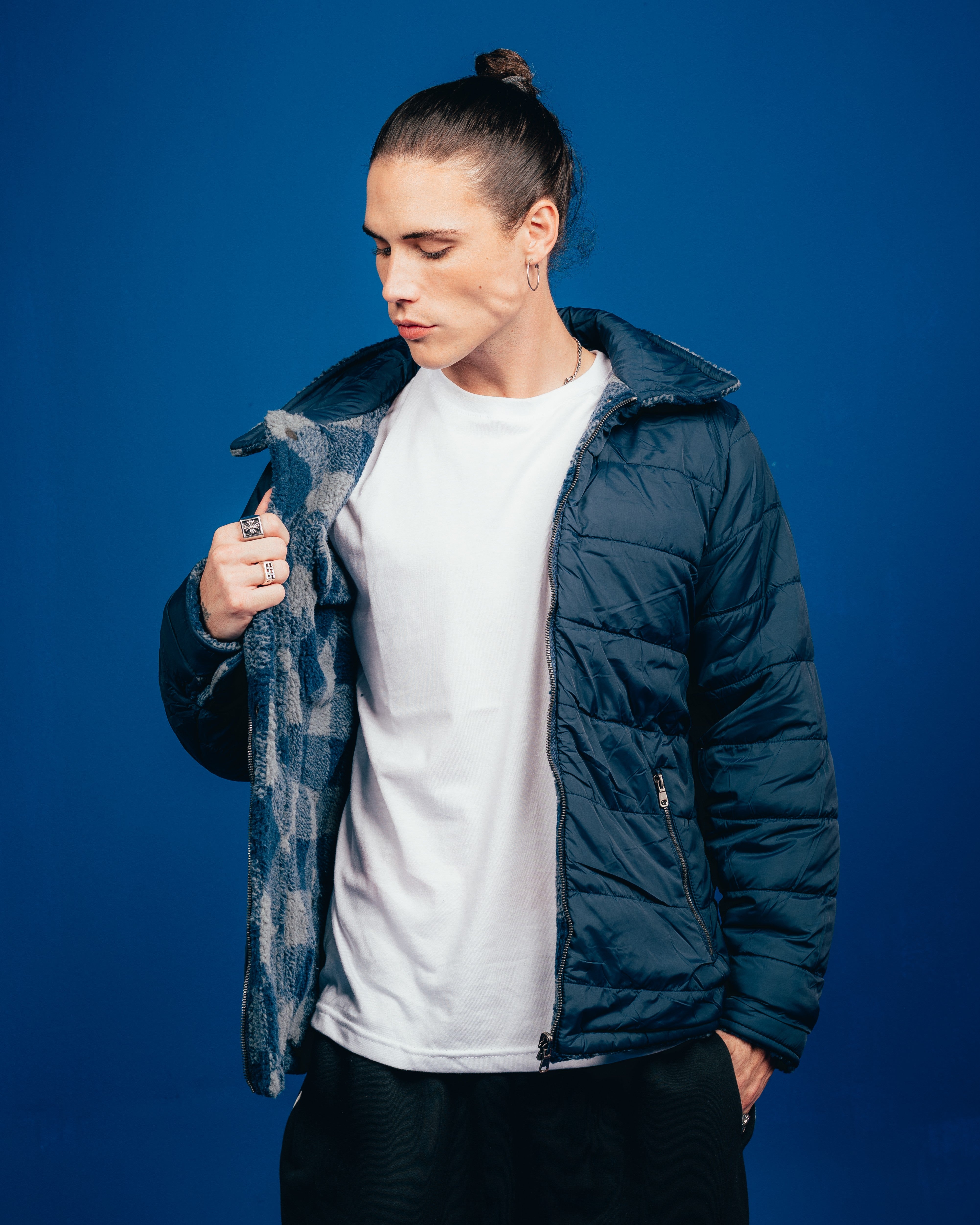CAMPERON REVERSIBLE  [ CANDY ] BLUE & WHITE