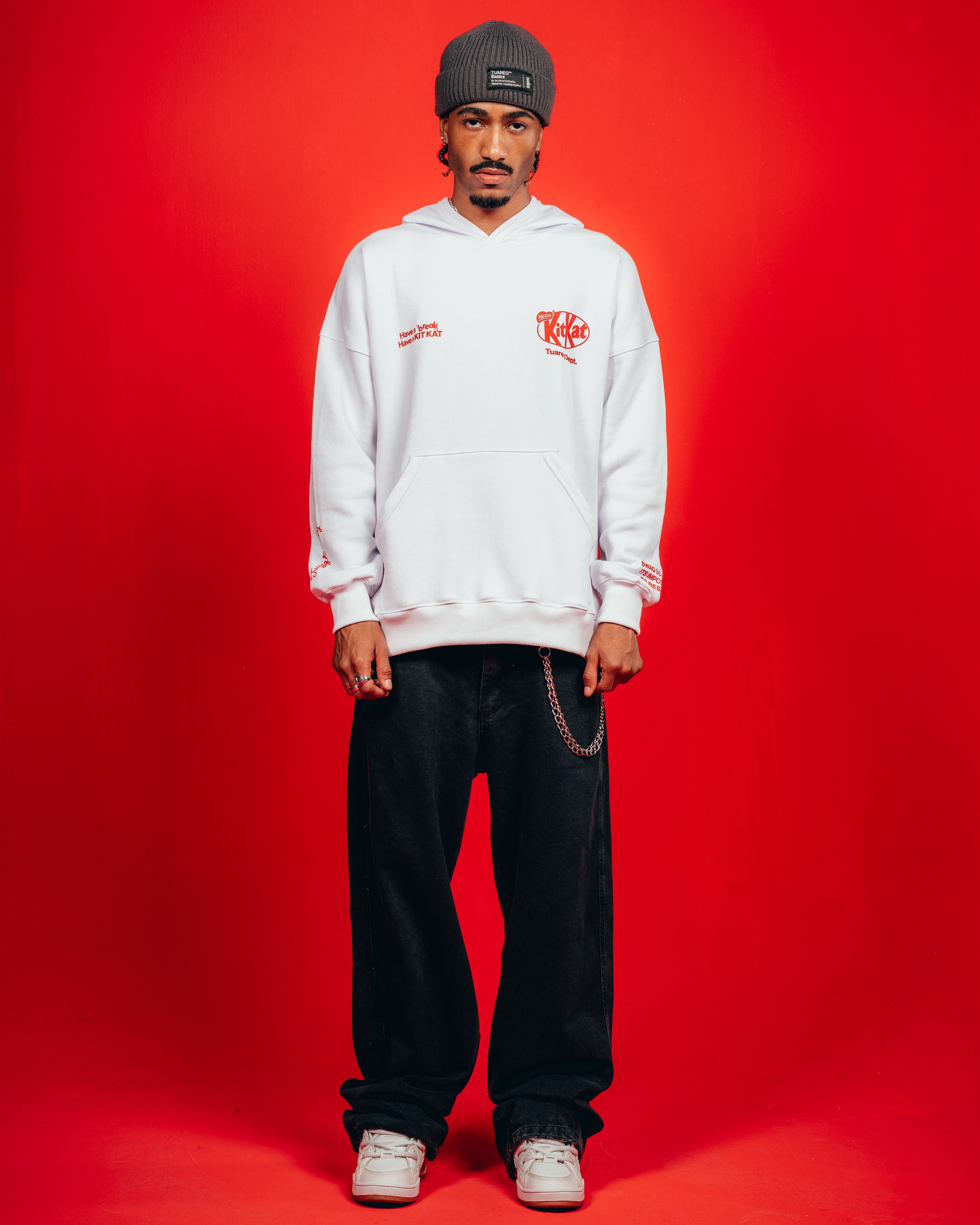 HOODIE PESADO CANDY [ KIT KAT ] WHITE