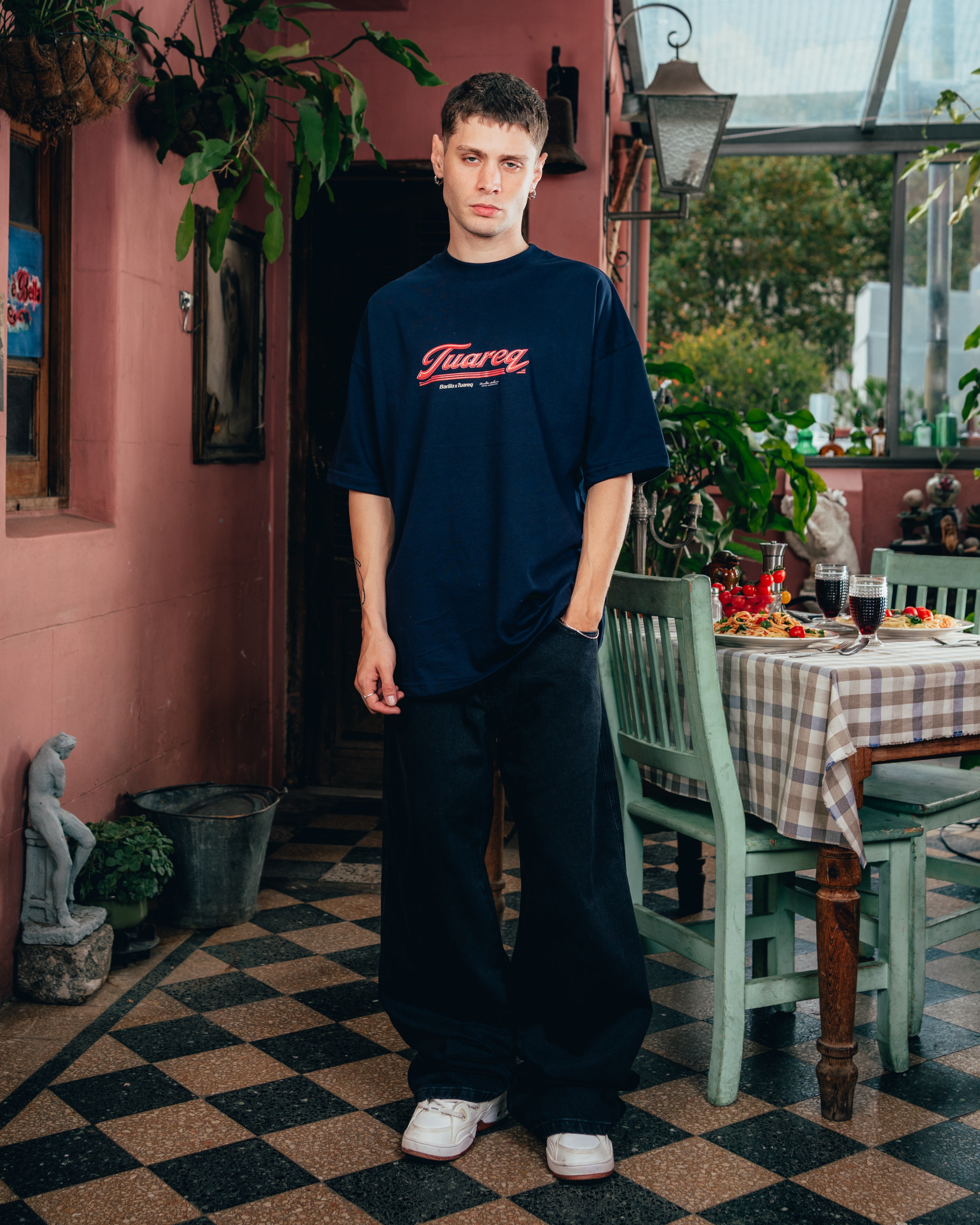 REMERA OVERSIZED [ BARILLA ] VINTAGE BLUE