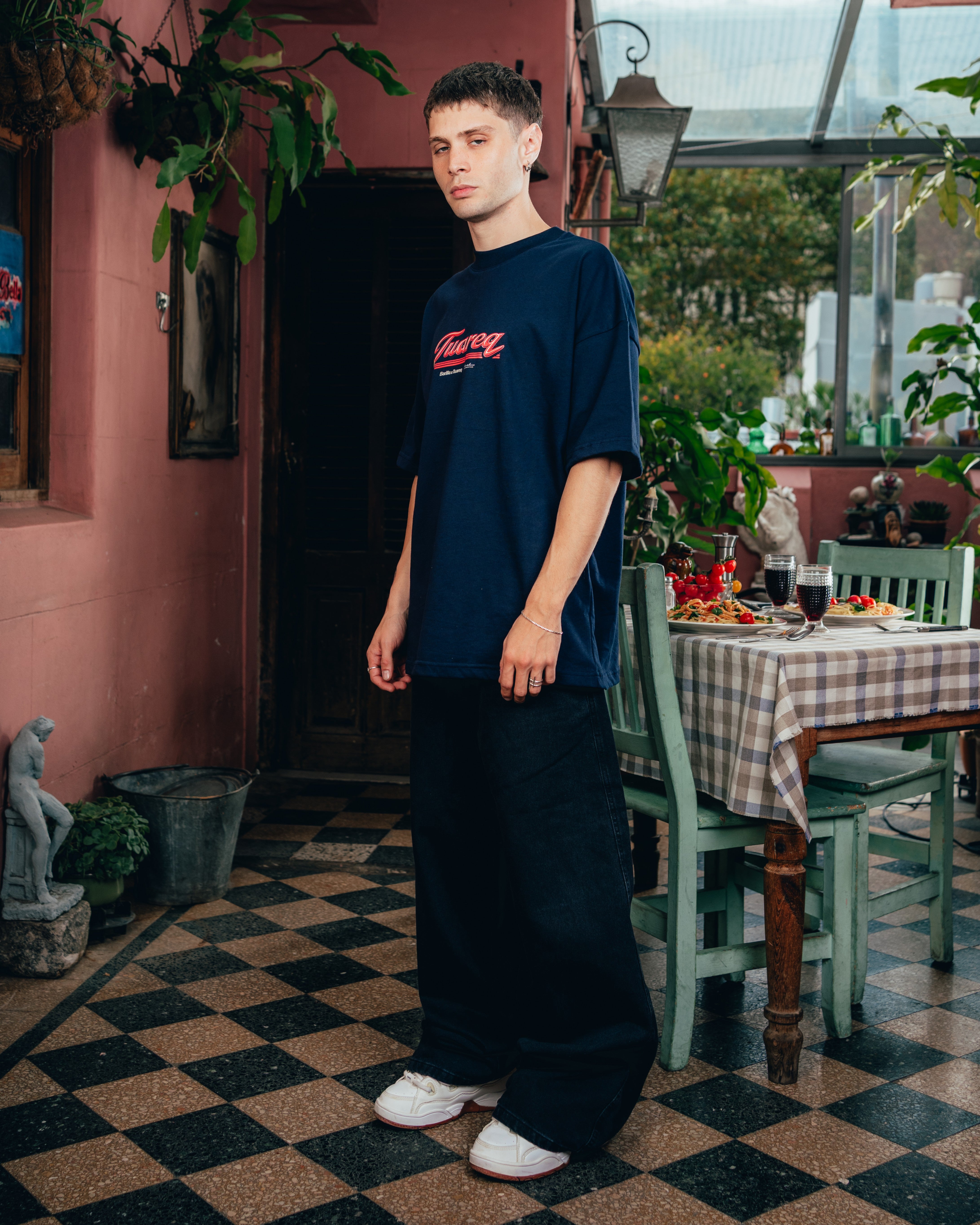 REMERA OVERSIZED [ BARILLA ] VINTAGE BLUE