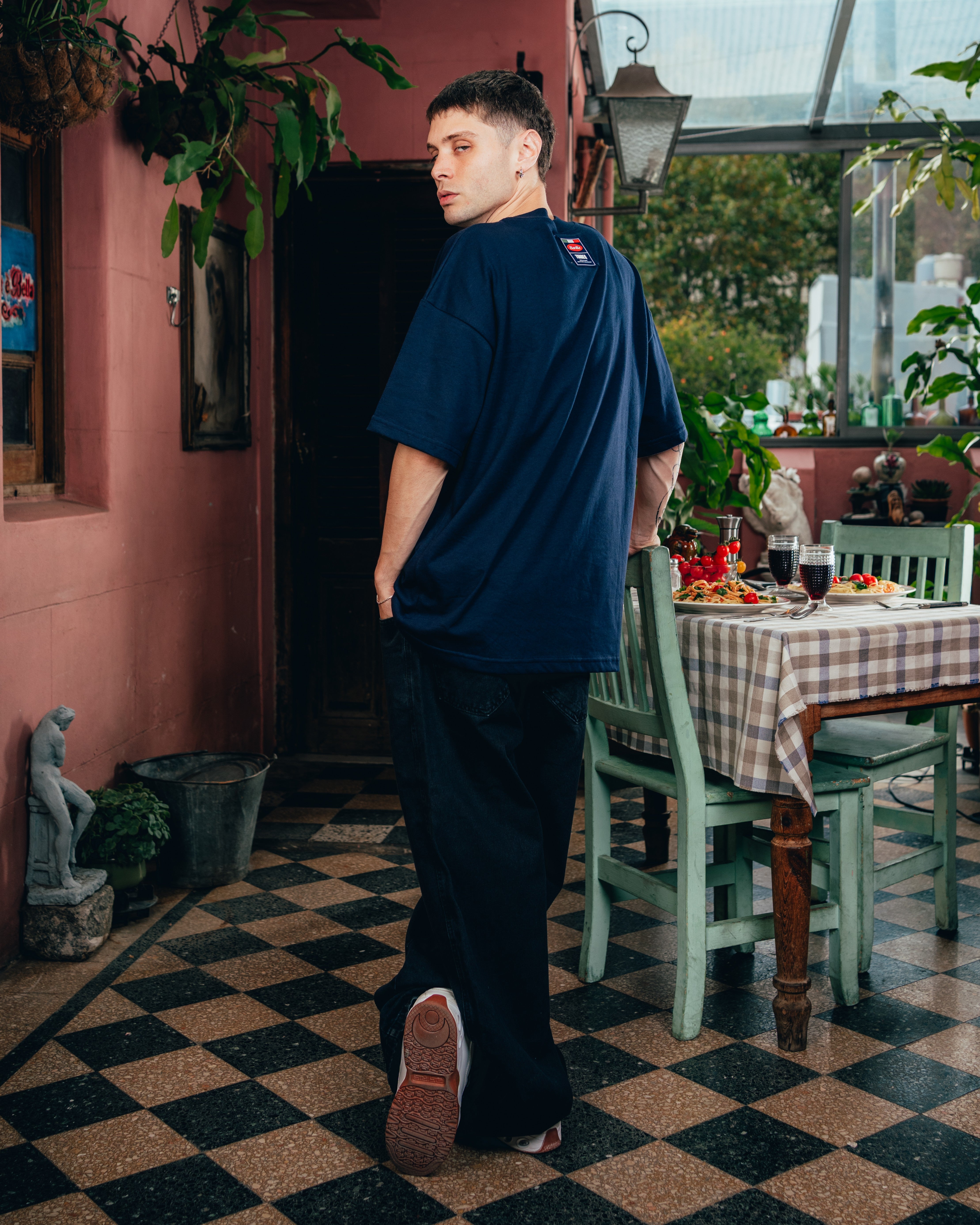 REMERA OVERSIZED [ BARILLA ] VINTAGE BLUE